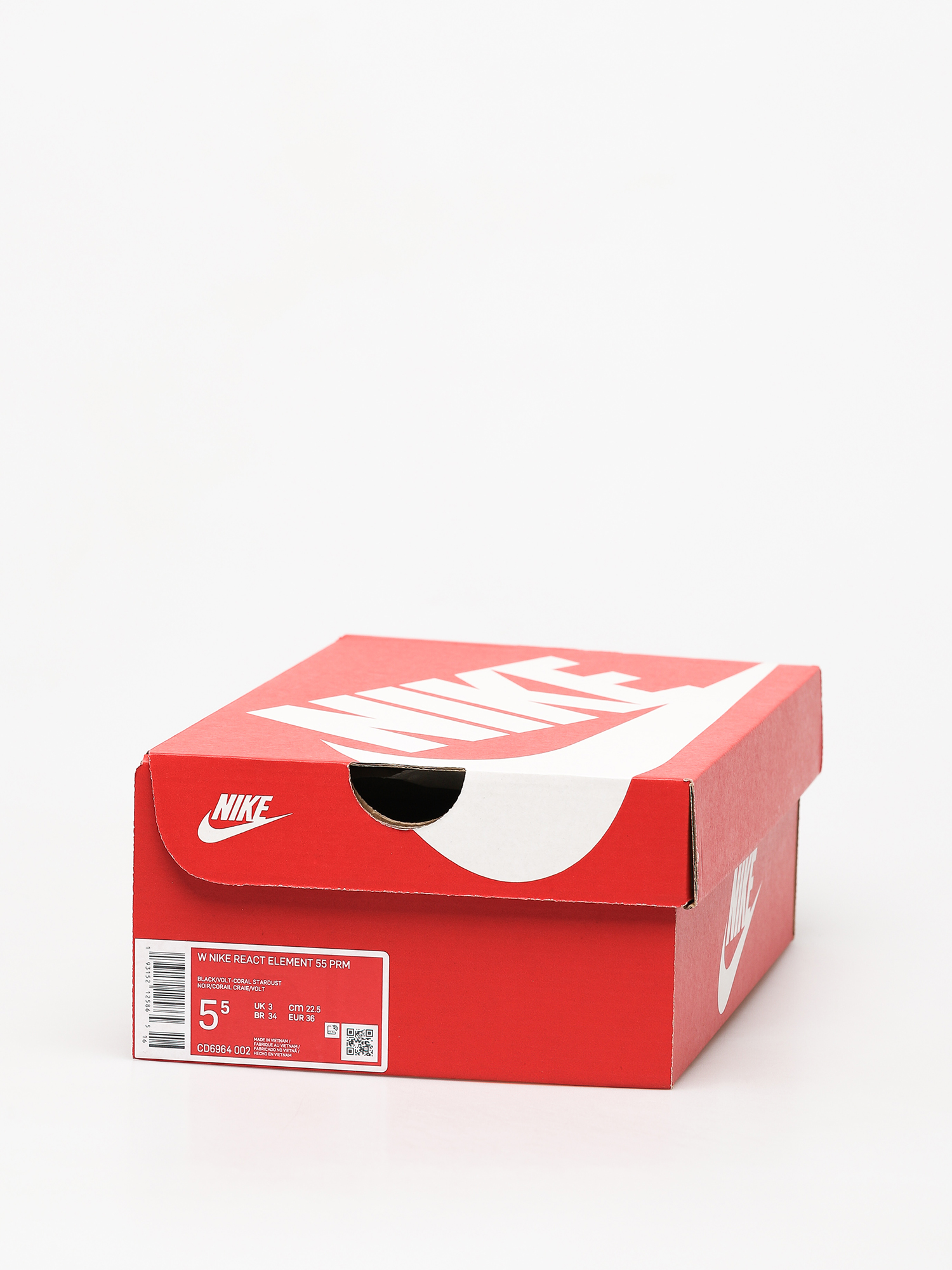 Nike React Element 55 Premium Shoes Wmn (black/volt coral stardust)