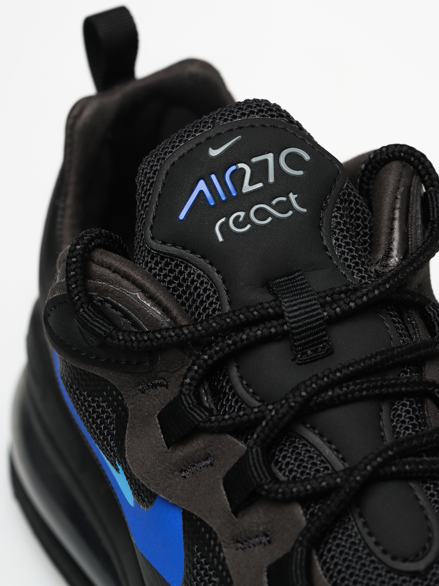 Nike Air Max 270 React Shoes (black/blue hero hyper royal cool grey)