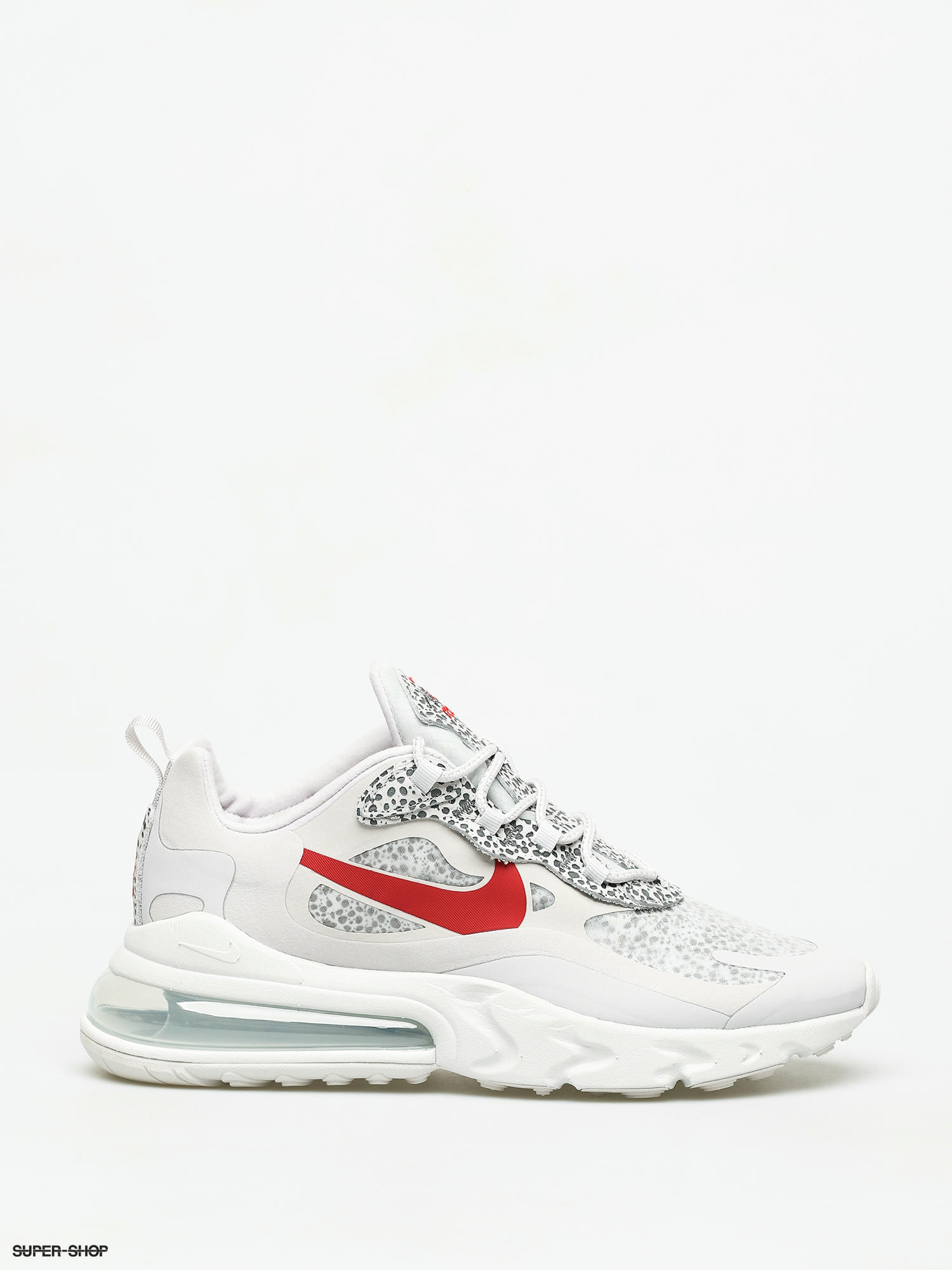 air max 270 react trainers neutral grey university red light graphite