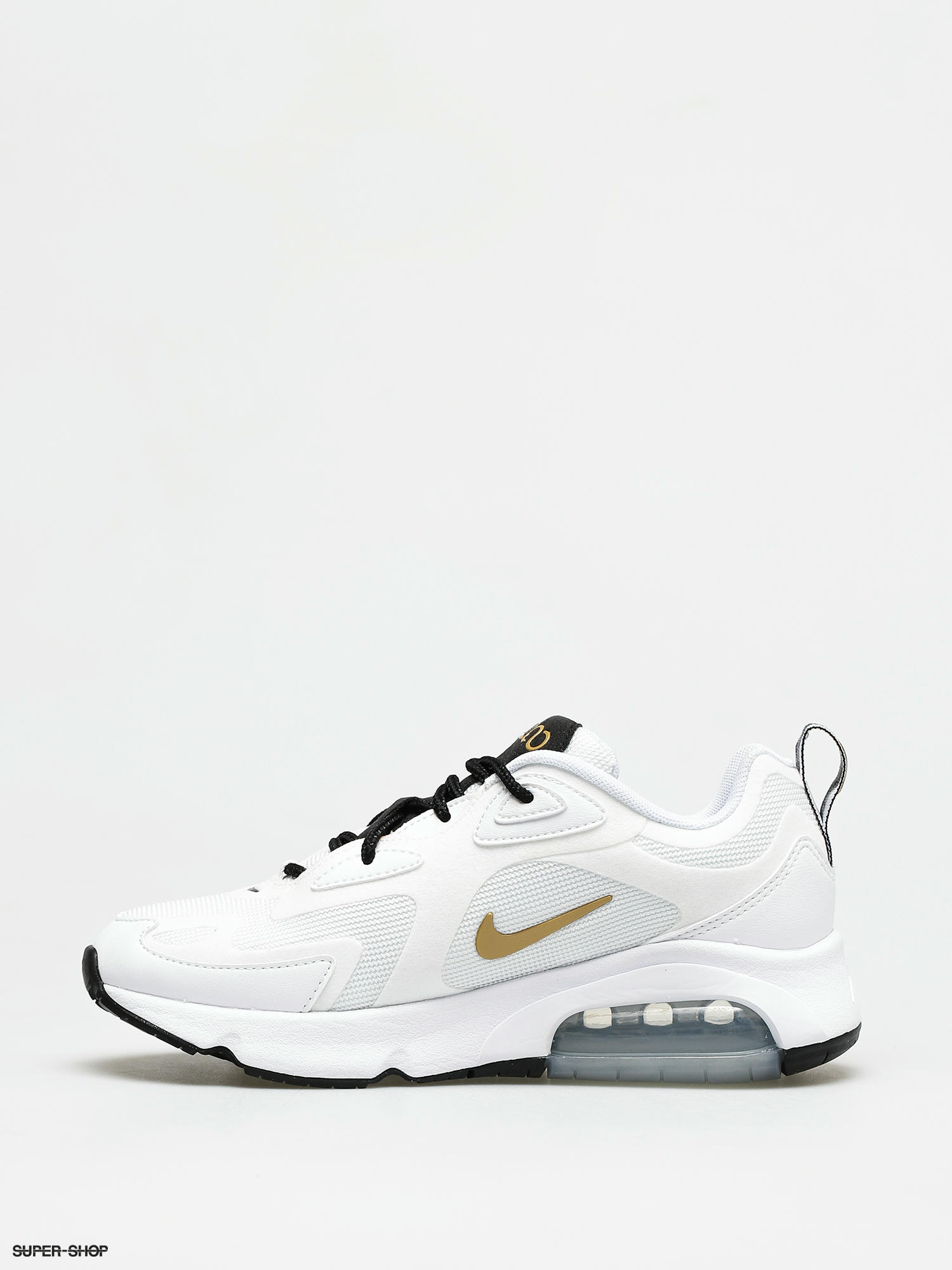 white and gold air max 200