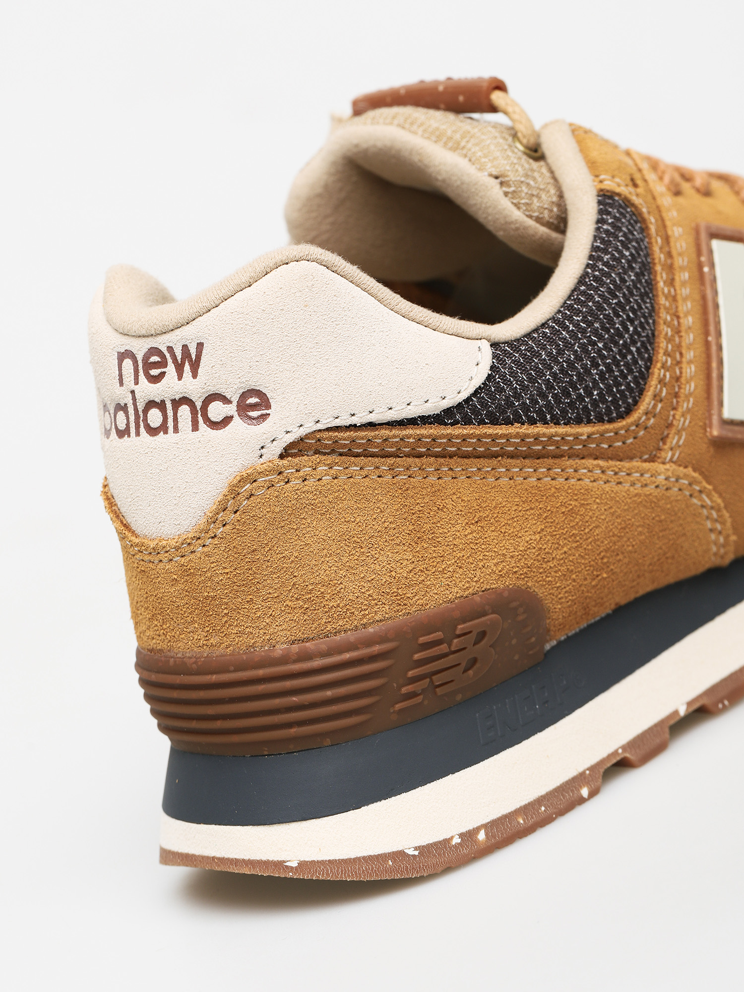 new balance 574 navy blue and brown