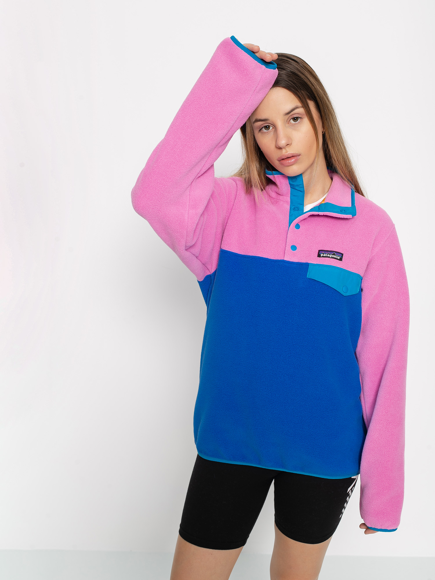Womens Patagonia Lightweight Synchilla Snap T Fleece (marble pink)