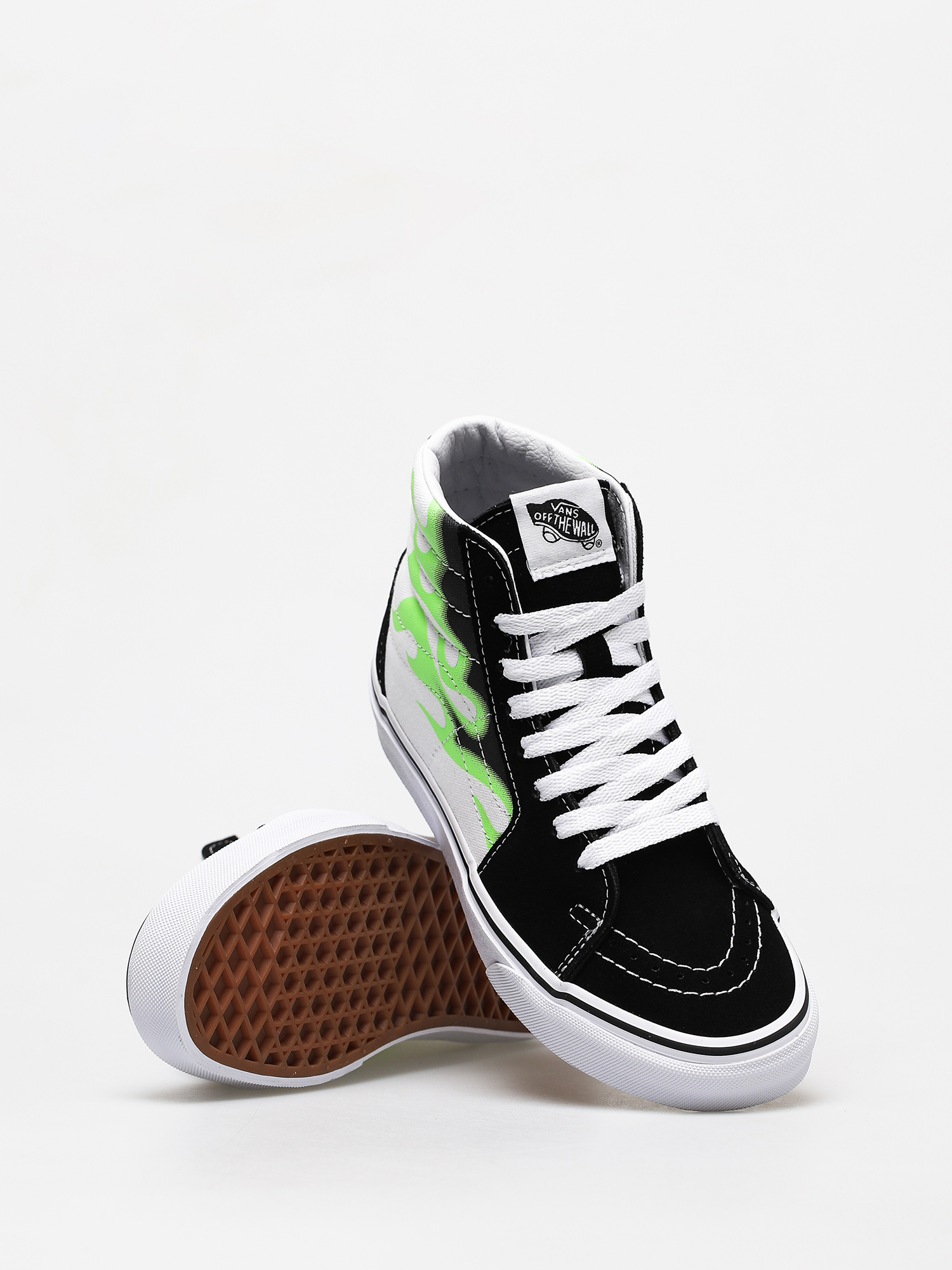 Vans sk8 hi online green flame