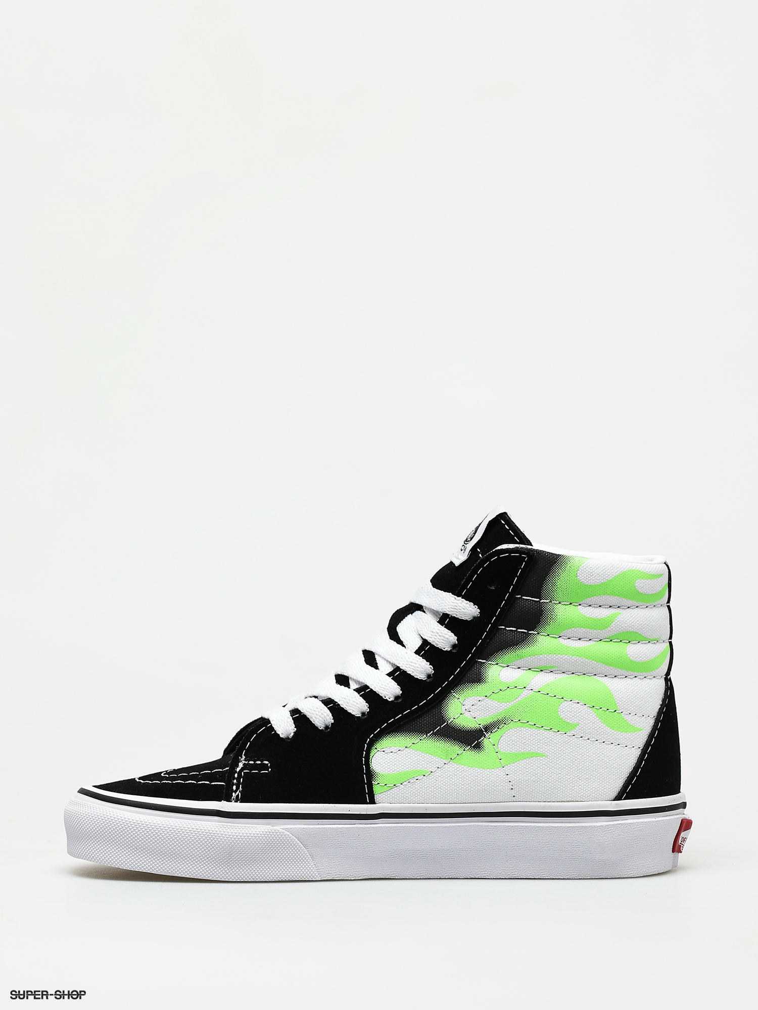 vans sk8 green flame