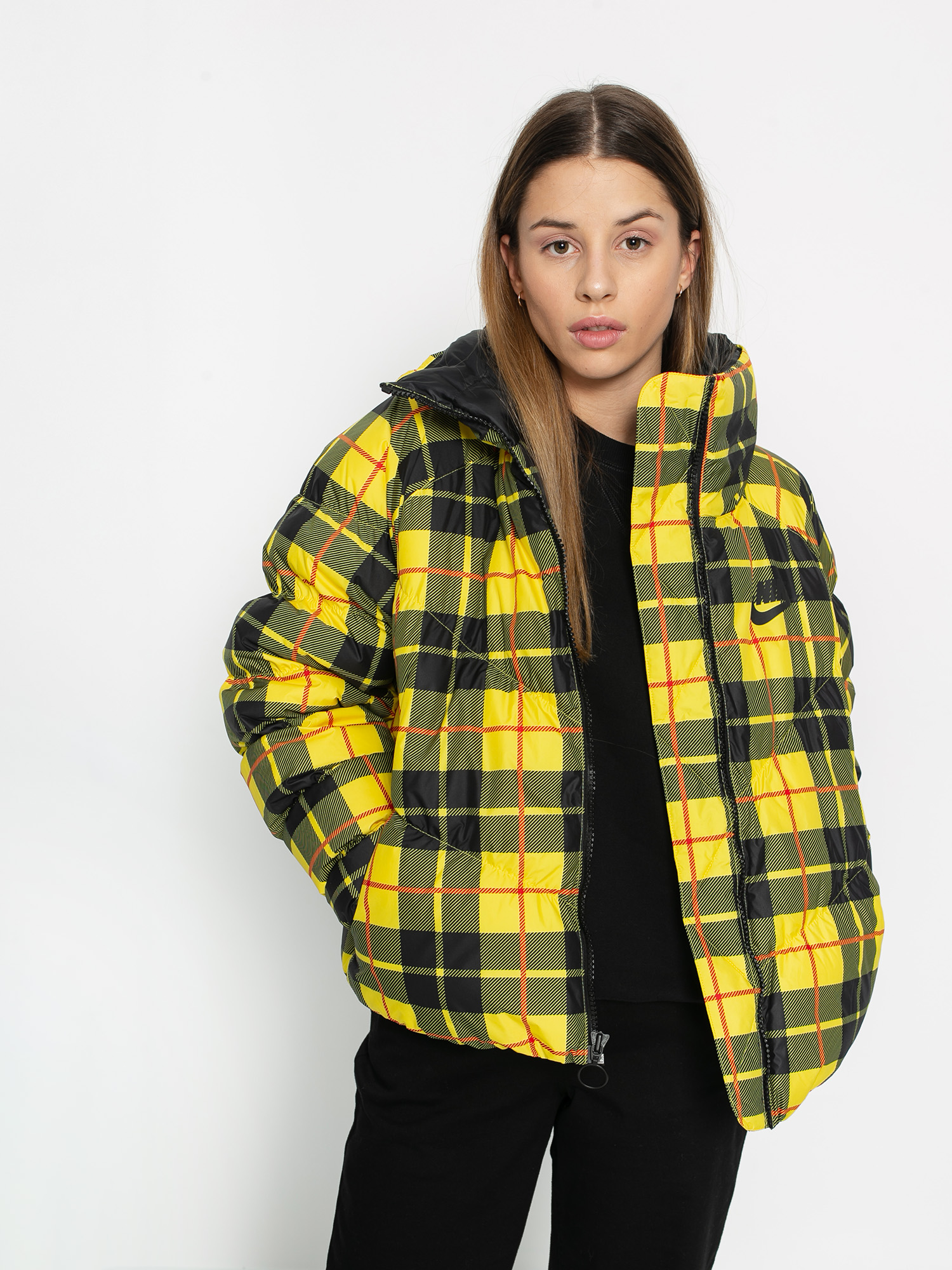 Black and yellow nike jacket online