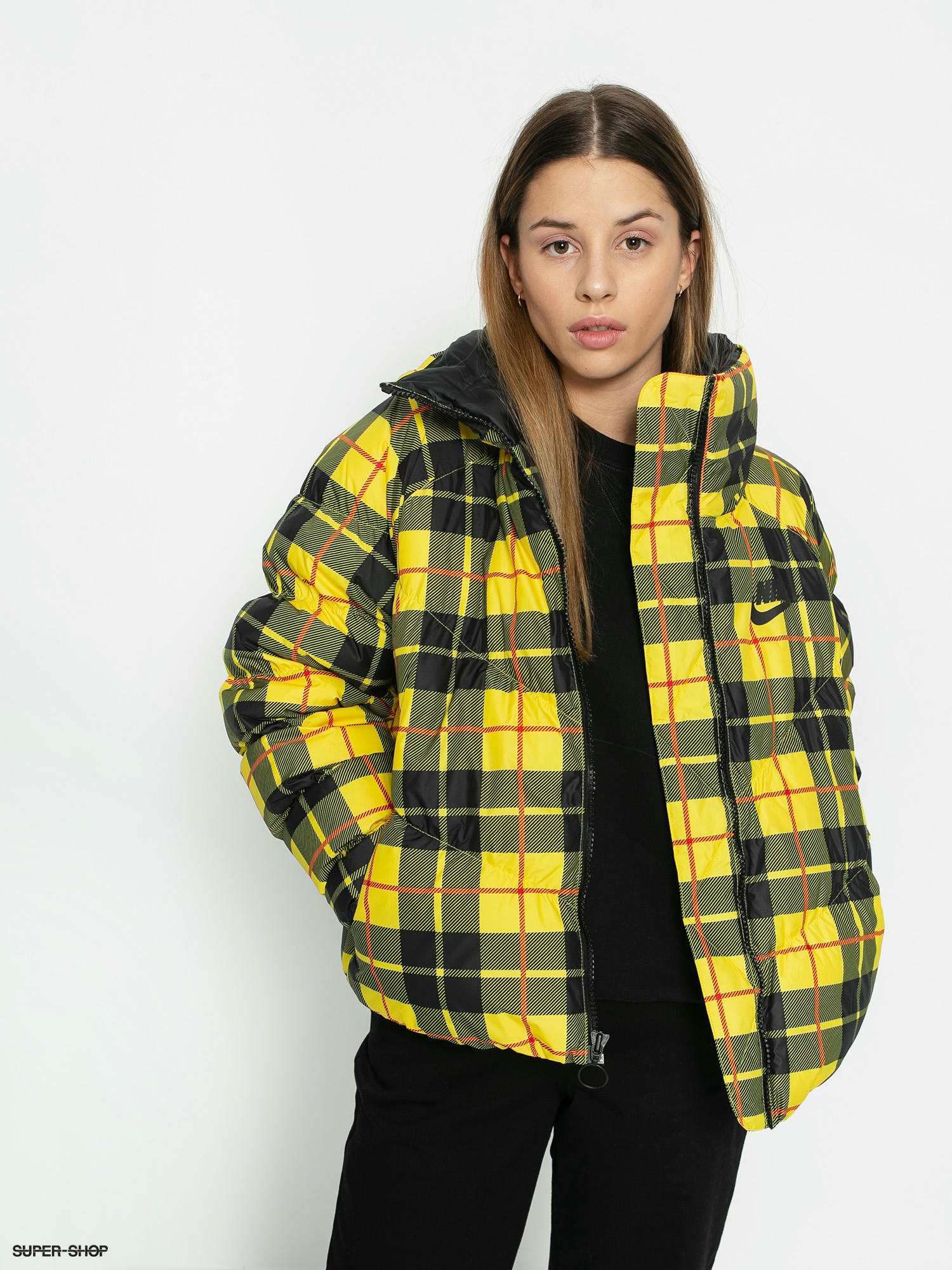 nike yellow and black jacket