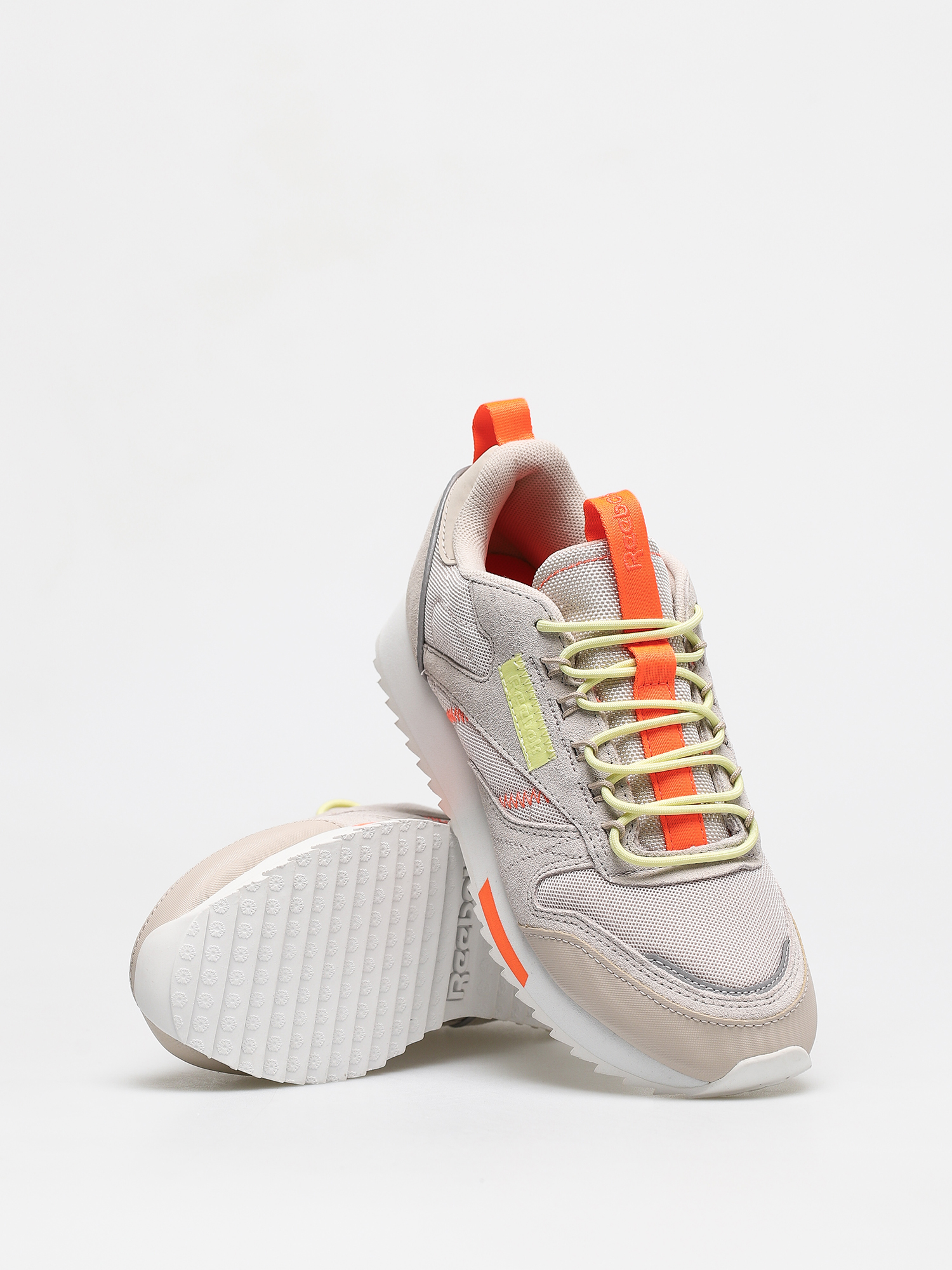 Reebok Cl Leather Ripple T Shoes Wmn (stucco/lemglw/sorang)