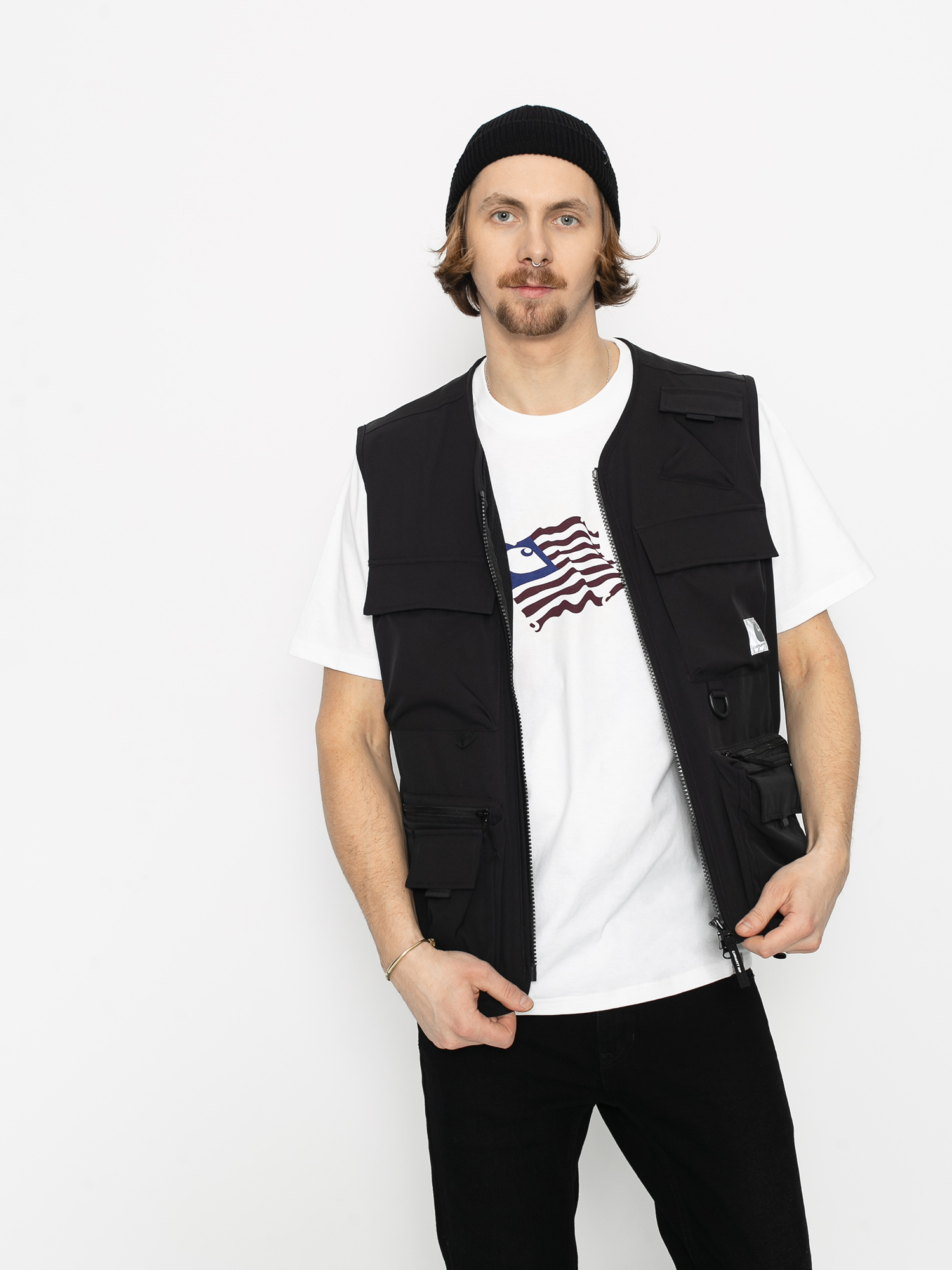 Carhartt wip on sale elmwood vest black