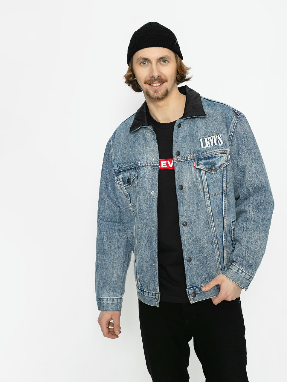 Levi's® Rvs Padded Trucker Surprise Reversible Jacket (harvest  gold/fog/forged iro)