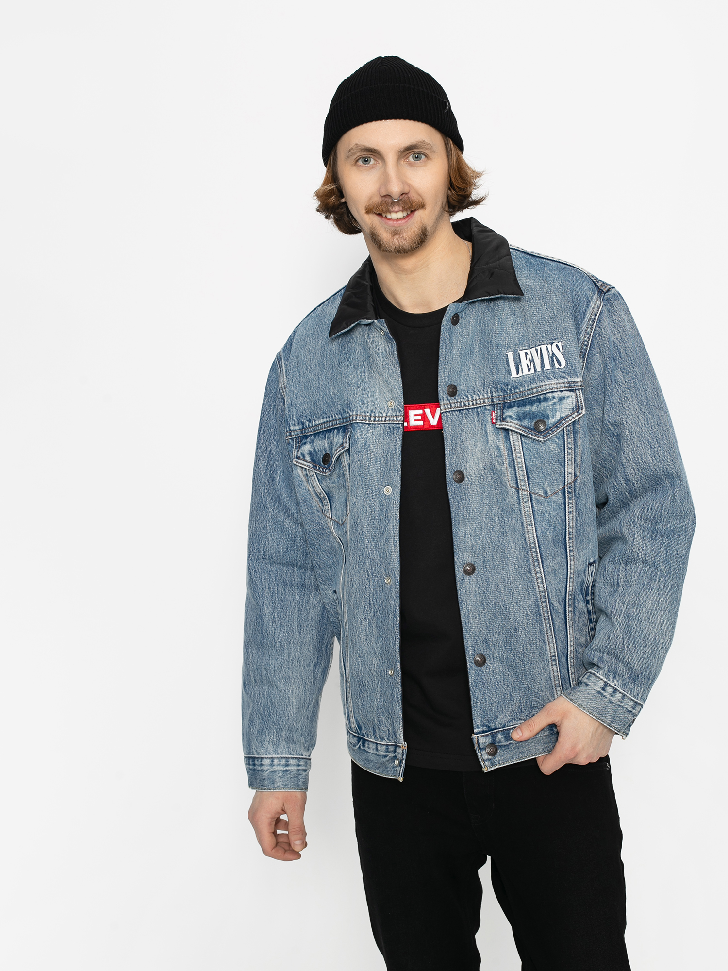 Levi's® Rvs Padded Trucker Surprise Reversible Jacket (harvest gold/fog/forged iro)