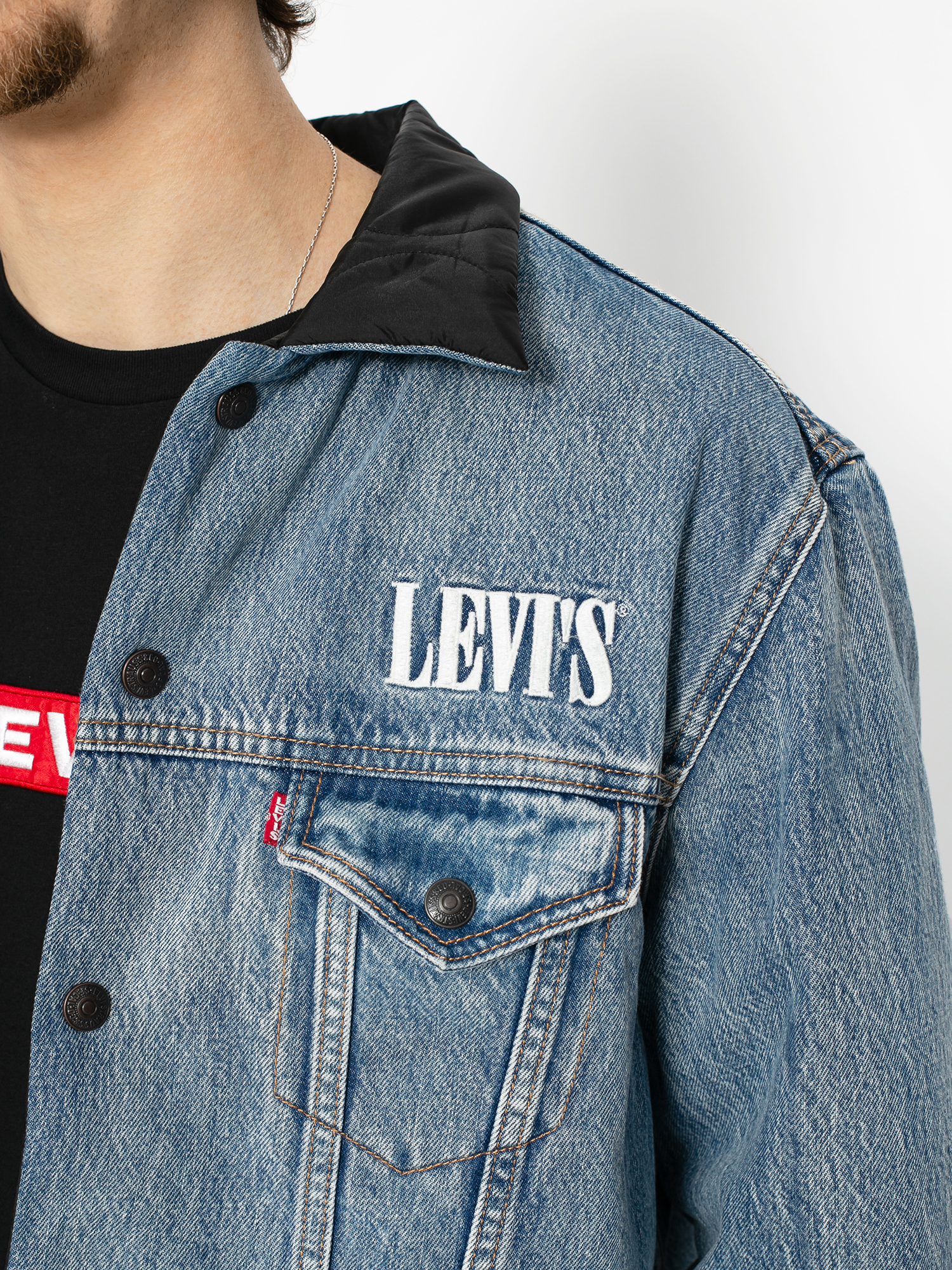 Levi's® Rvs Padded Trucker Surprise Reversible Jacket (harvest gold/fog/forged iro)