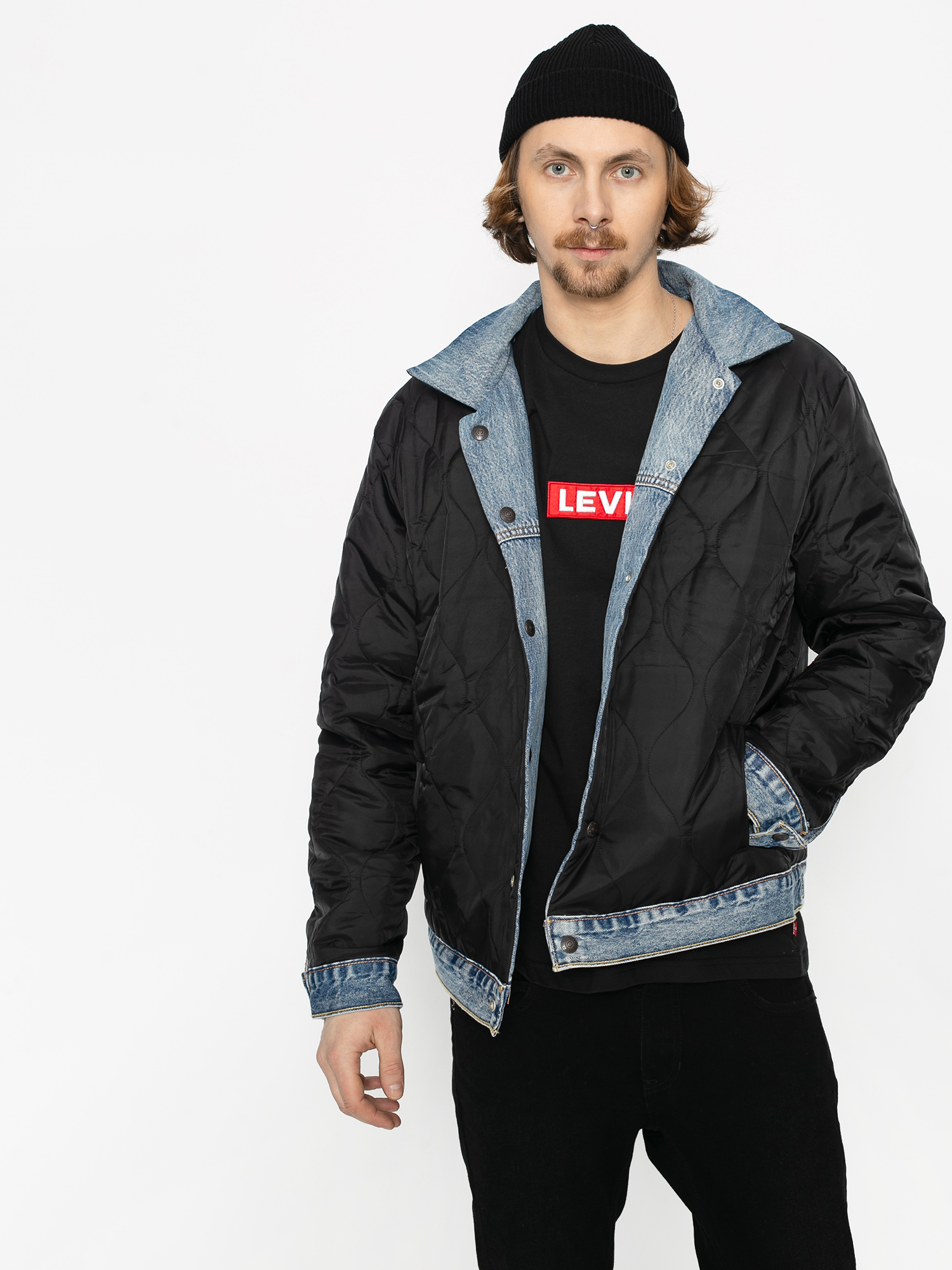 Levi's® Rvs Padded Trucker Surprise Reversible Jacket (harvest gold/fog/forged iro)