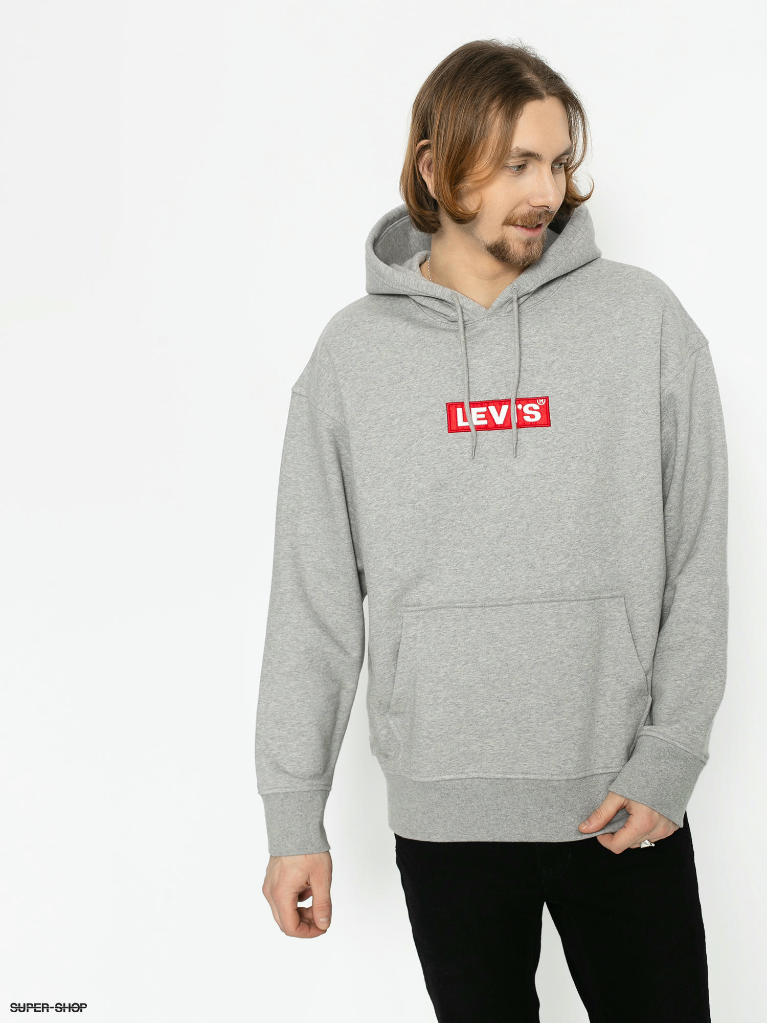 levi's hoodie grey