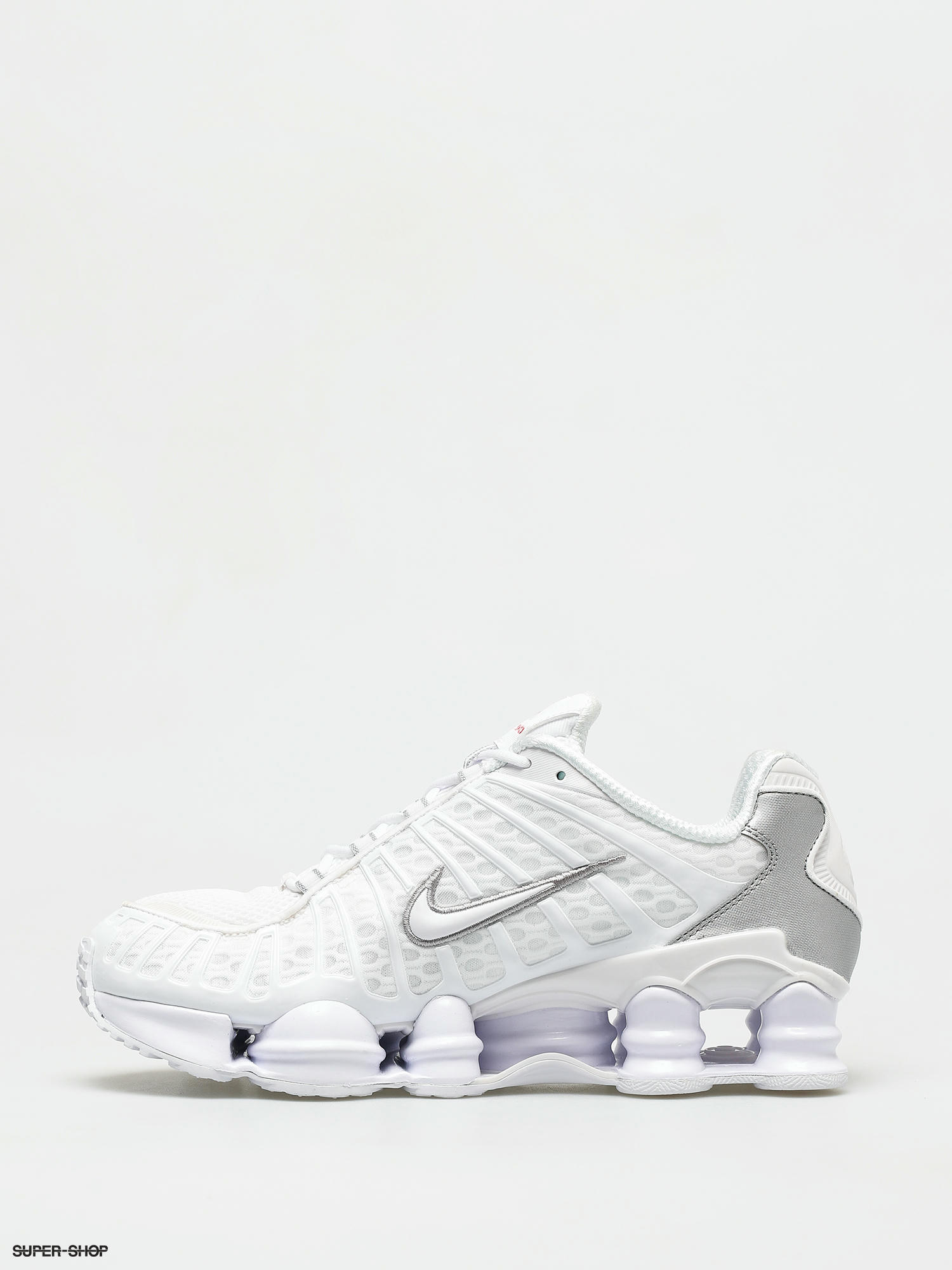 Nike Shox Tl Shoes (white/white metallic silver max orange)