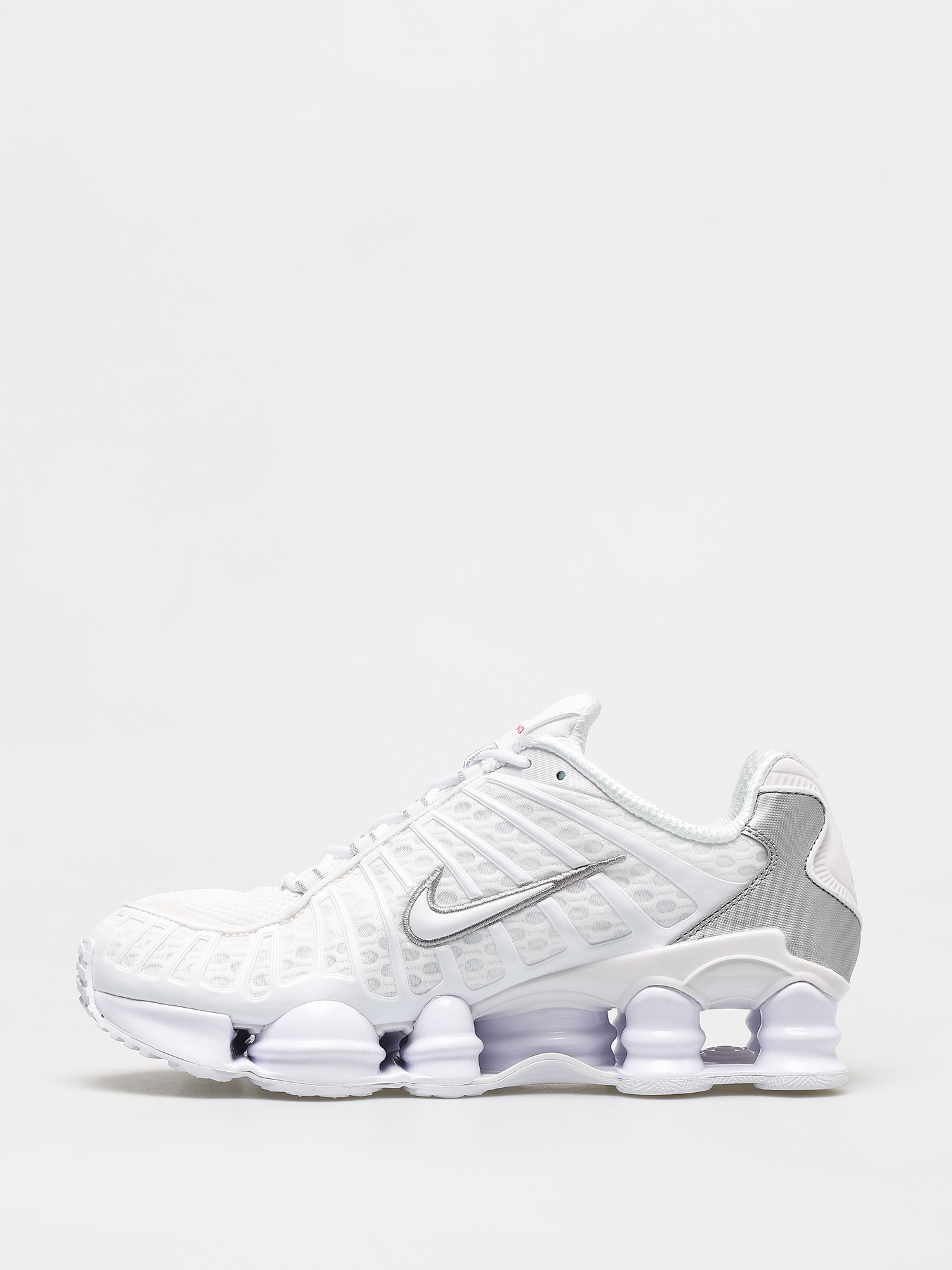 Nike Shox Tl Shoes (white/white metallic silver max orange)