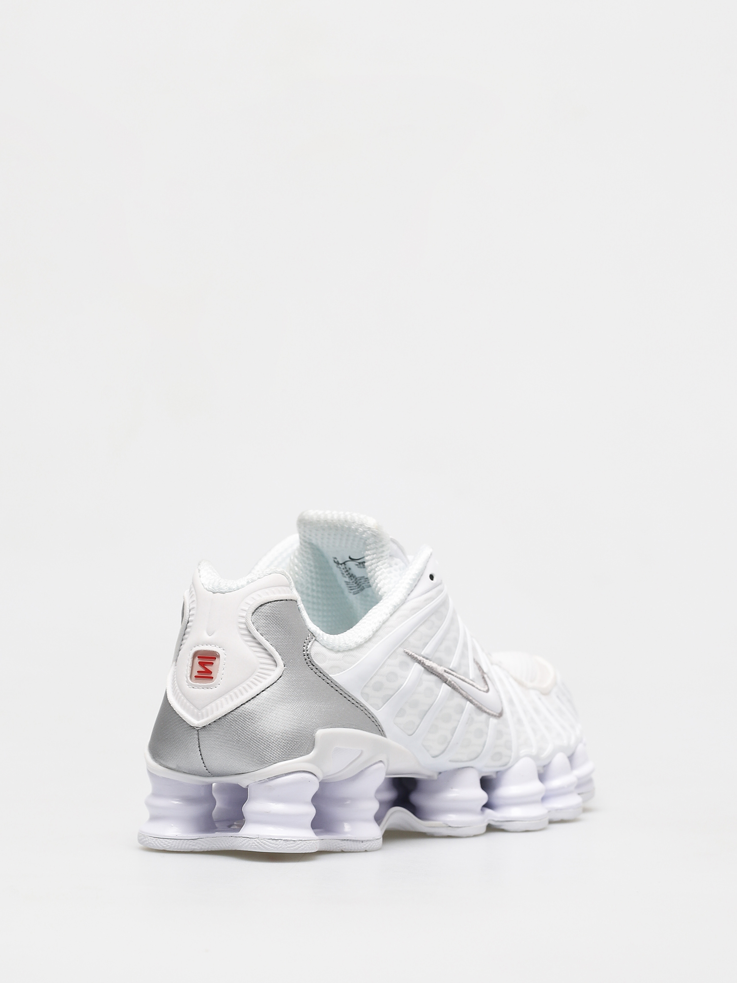 Nike Shox Tl Shoes (white/white metallic silver max orange)