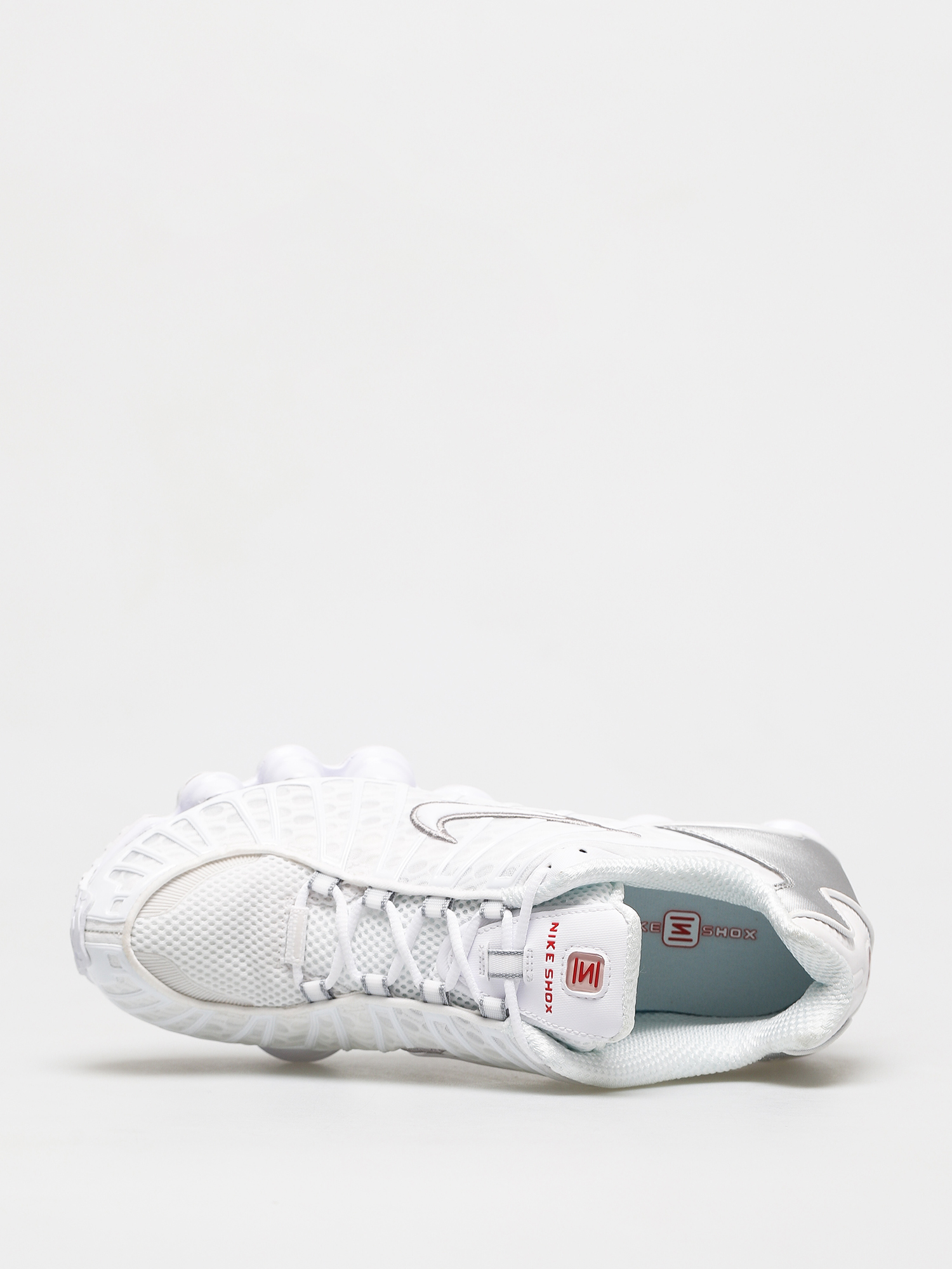 Nike Shox Tl Shoes (white/white metallic silver max orange)