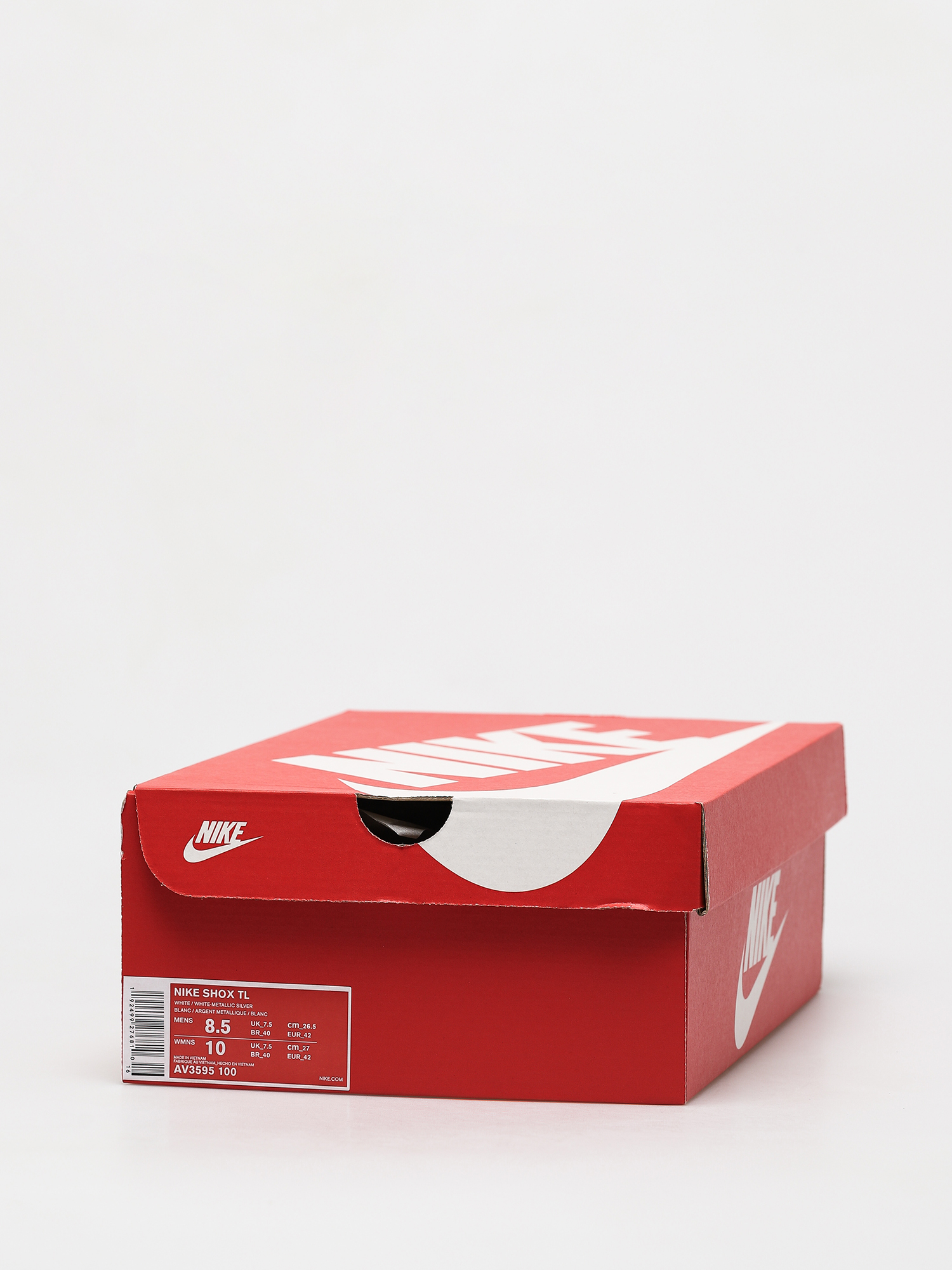 Nike Shox Tl Shoes (white/white metallic silver max orange)