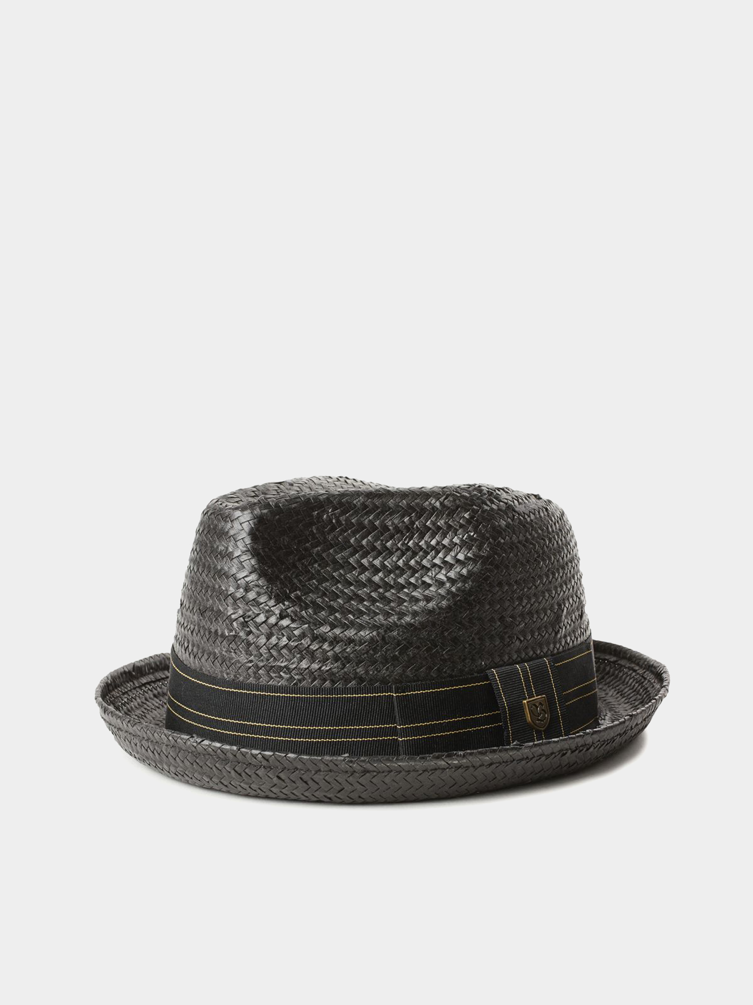 Brixton Castor Fedora Hat (black/black/tan)