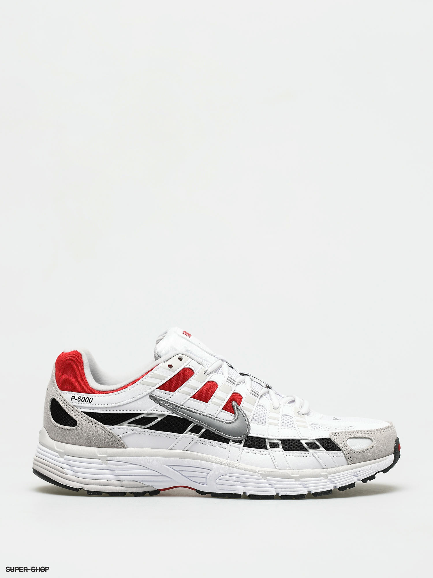 nike p 6000 white particle grey university red