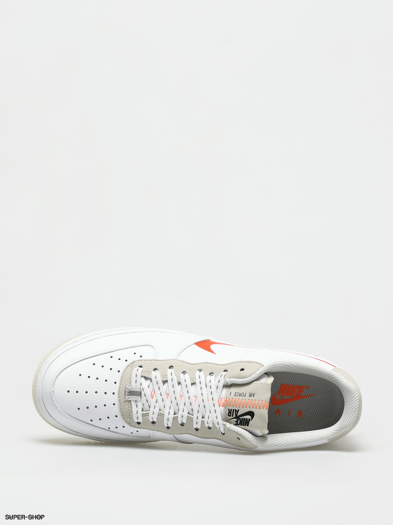 nike air force 1 07 lv8 white black & total orange