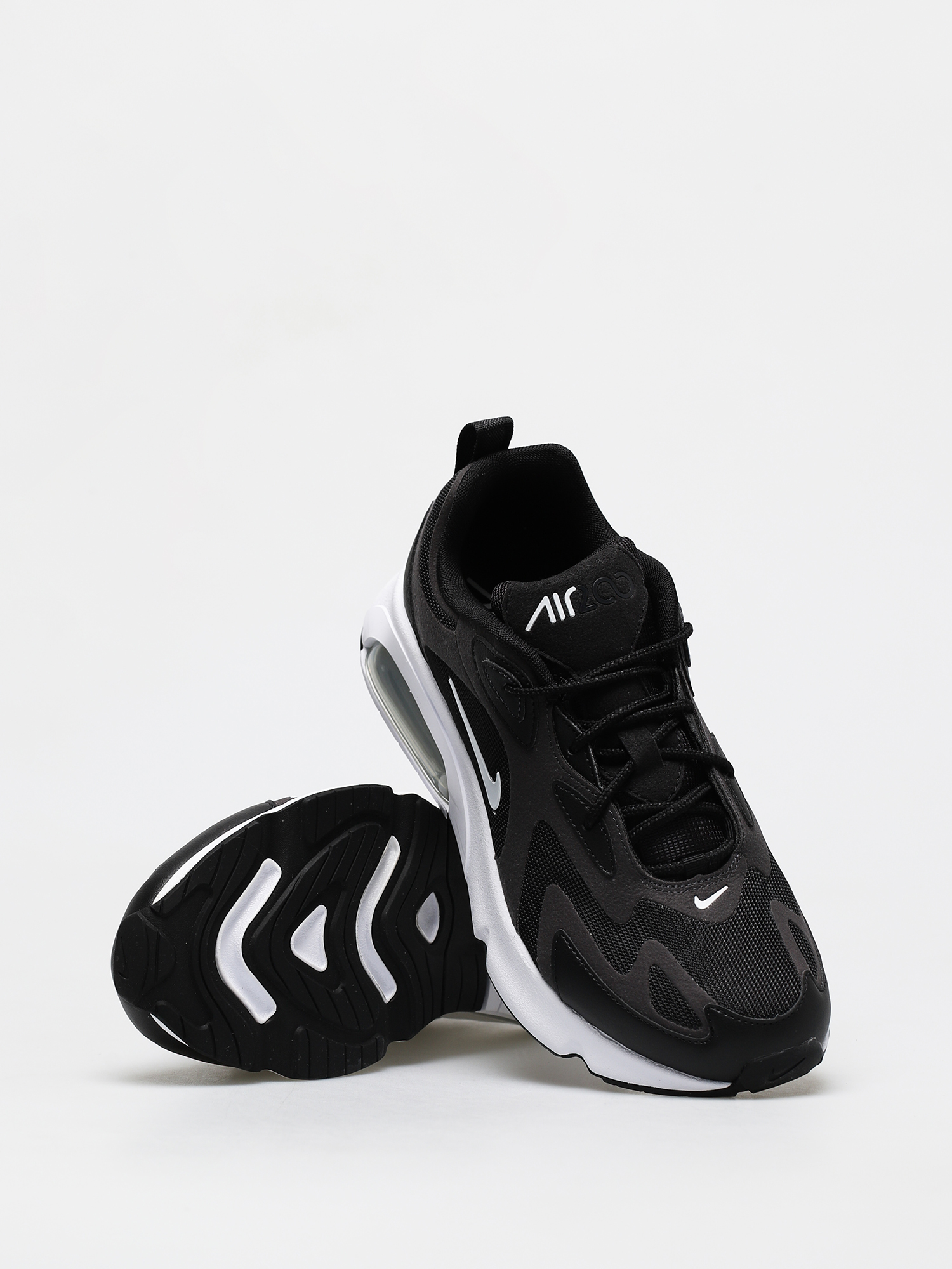 Nike Air Max 200 Shoes (black/white off noir metallic silver)