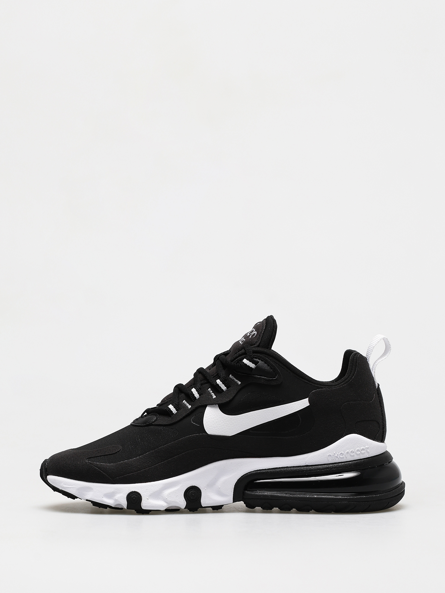 Nike air max 270 on sale react women's black and white