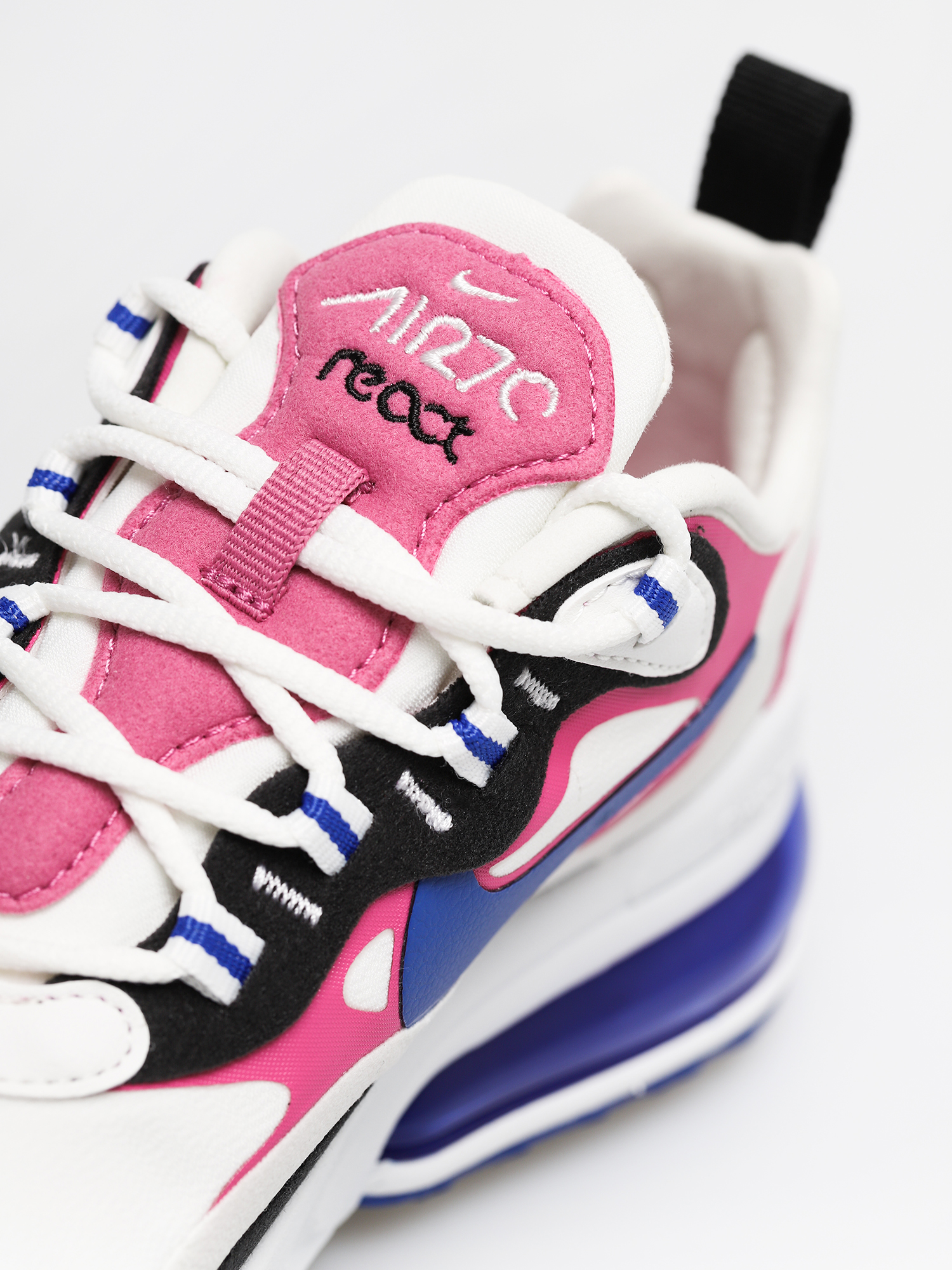 Nike Air Max 270 React Shoes Wmn (summit white/hyper blue cosmic fuchsia)