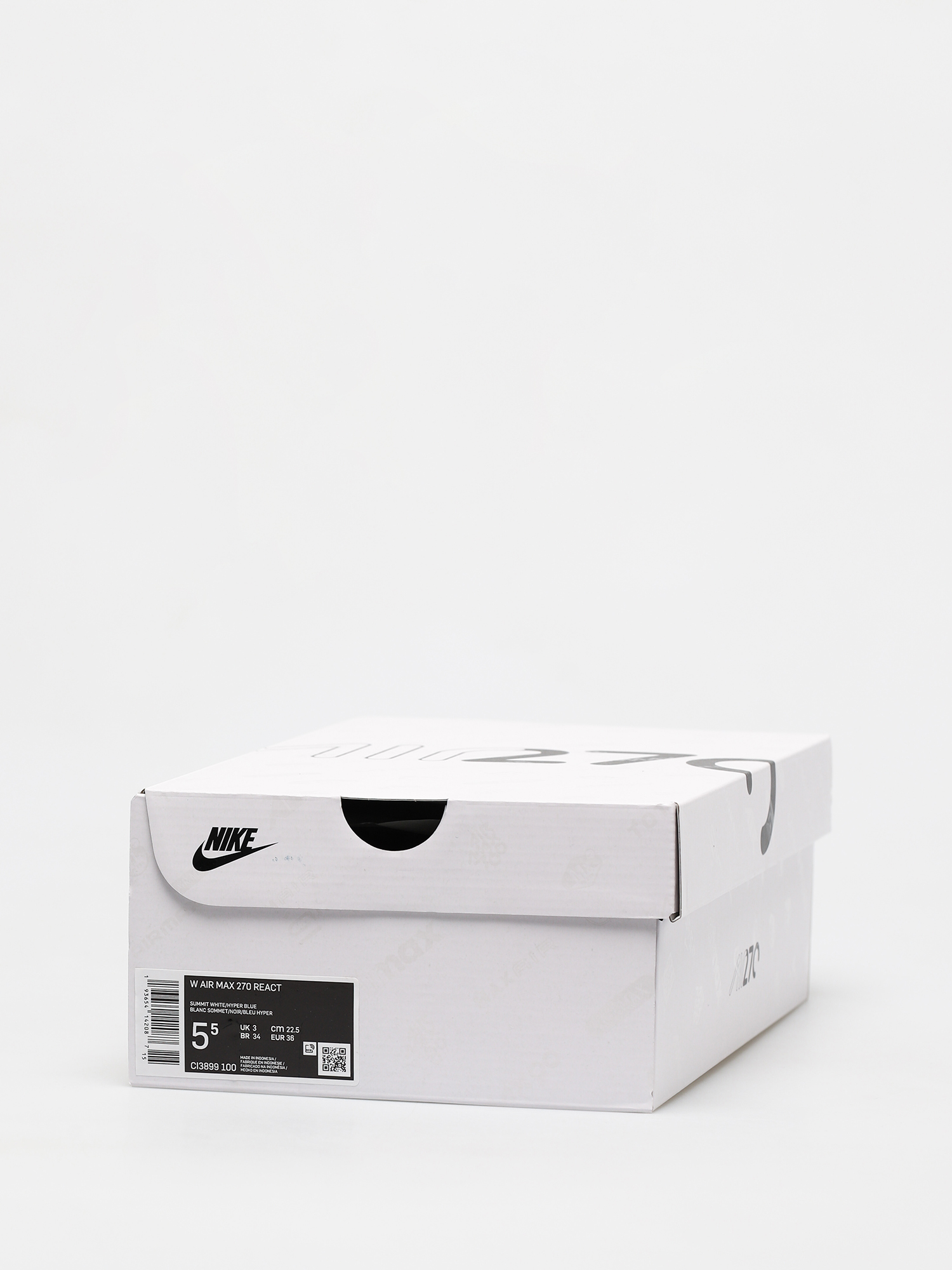 Nike Air Max 270 React Shoes Wmn (summit white/hyper blue cosmic fuchsia)