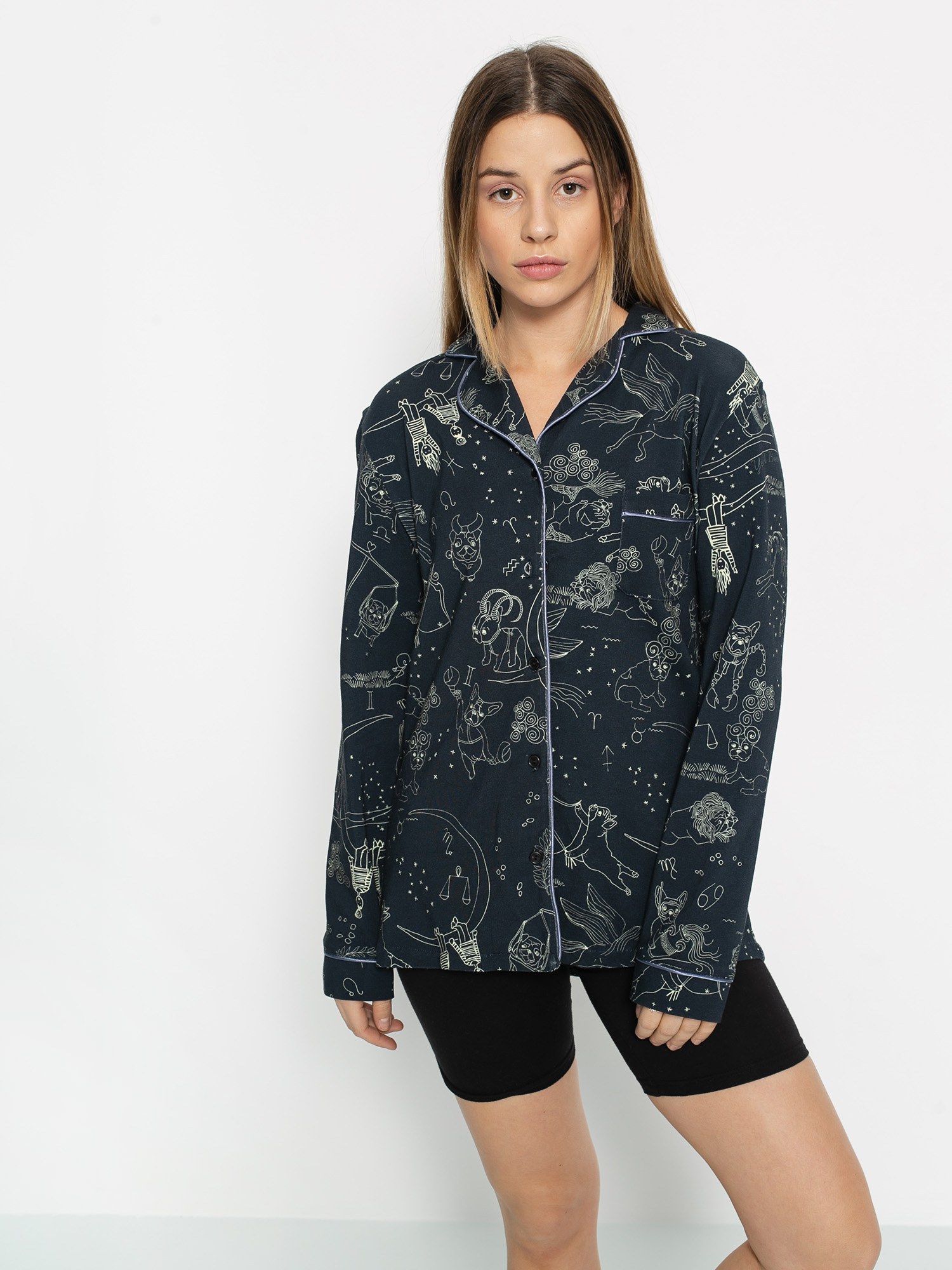 Yeah Bunny Hemd Puppy LS Wmn (dark navy)