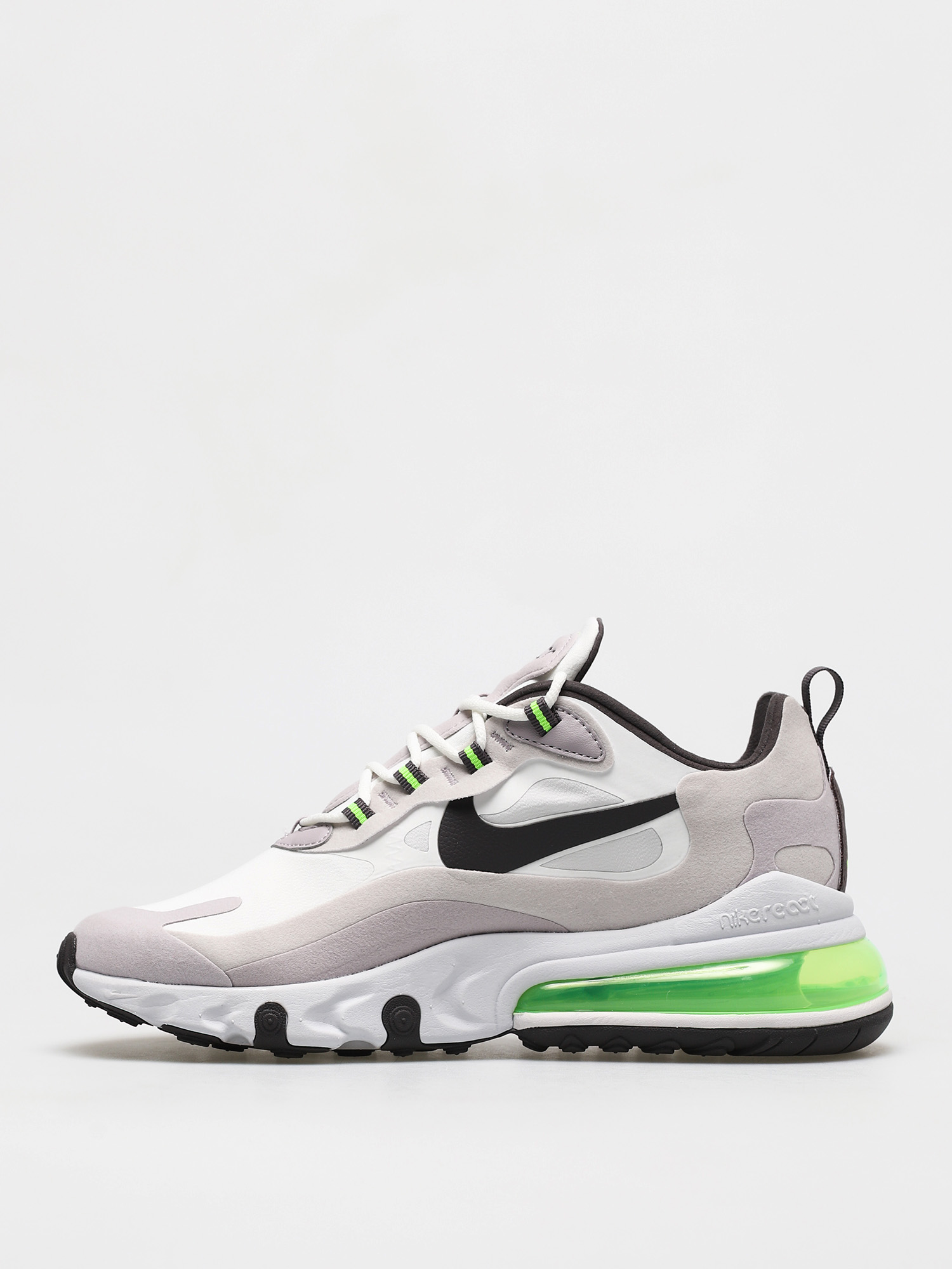 Nike Air Max 270 React Shoes (summit white/electric green vast grey)