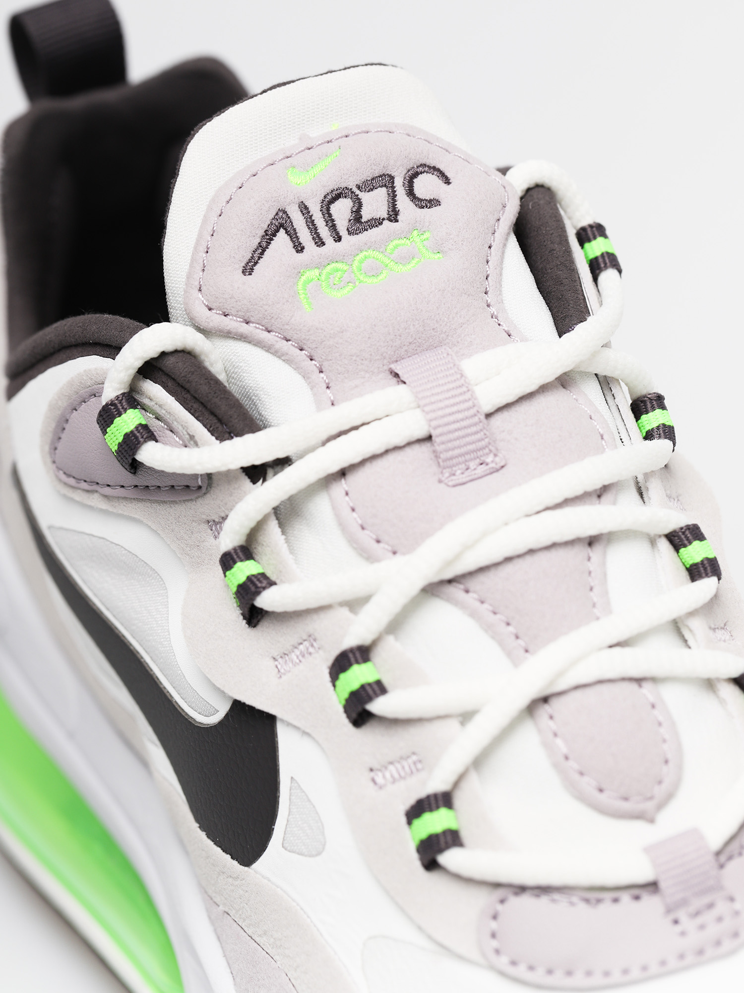 Nike Air Max 270 React Shoes (summit white/electric green vast grey)