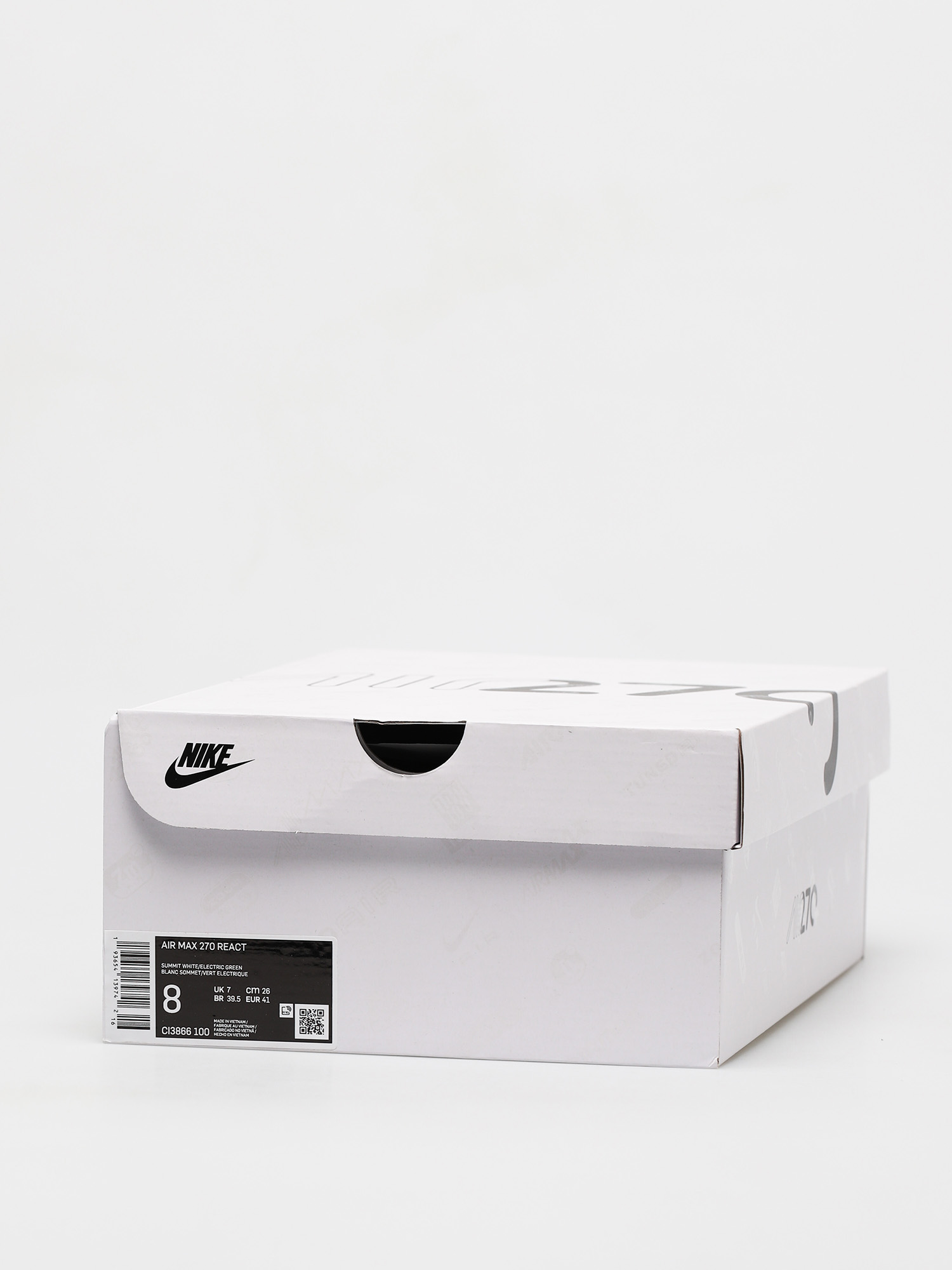Nike Air Max 270 React Shoes (summit white/electric green vast grey)