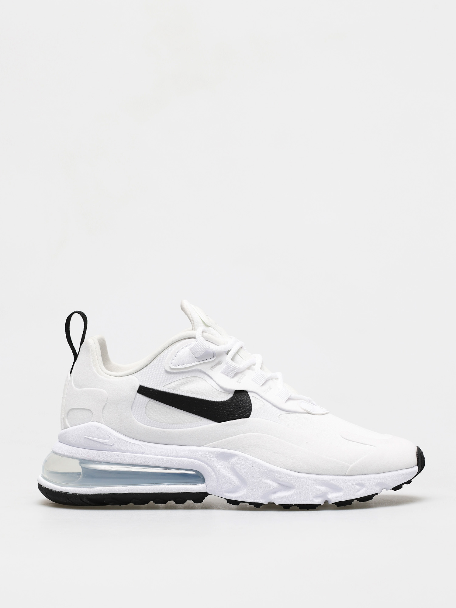 Nike Air Max 270 React Shoes Wmn white white black metallic silver