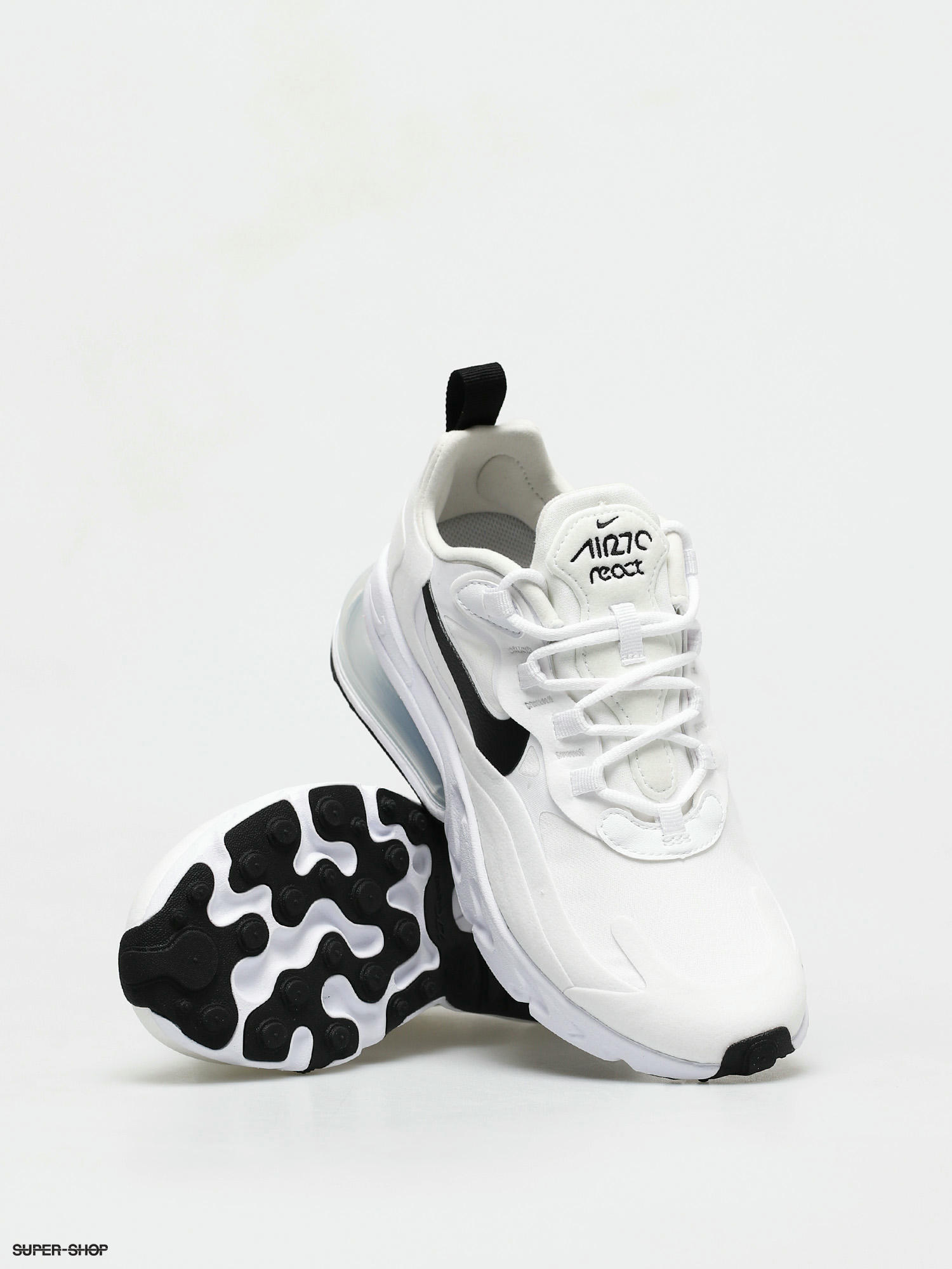 Air max 270 shop react sneakers in white/silver