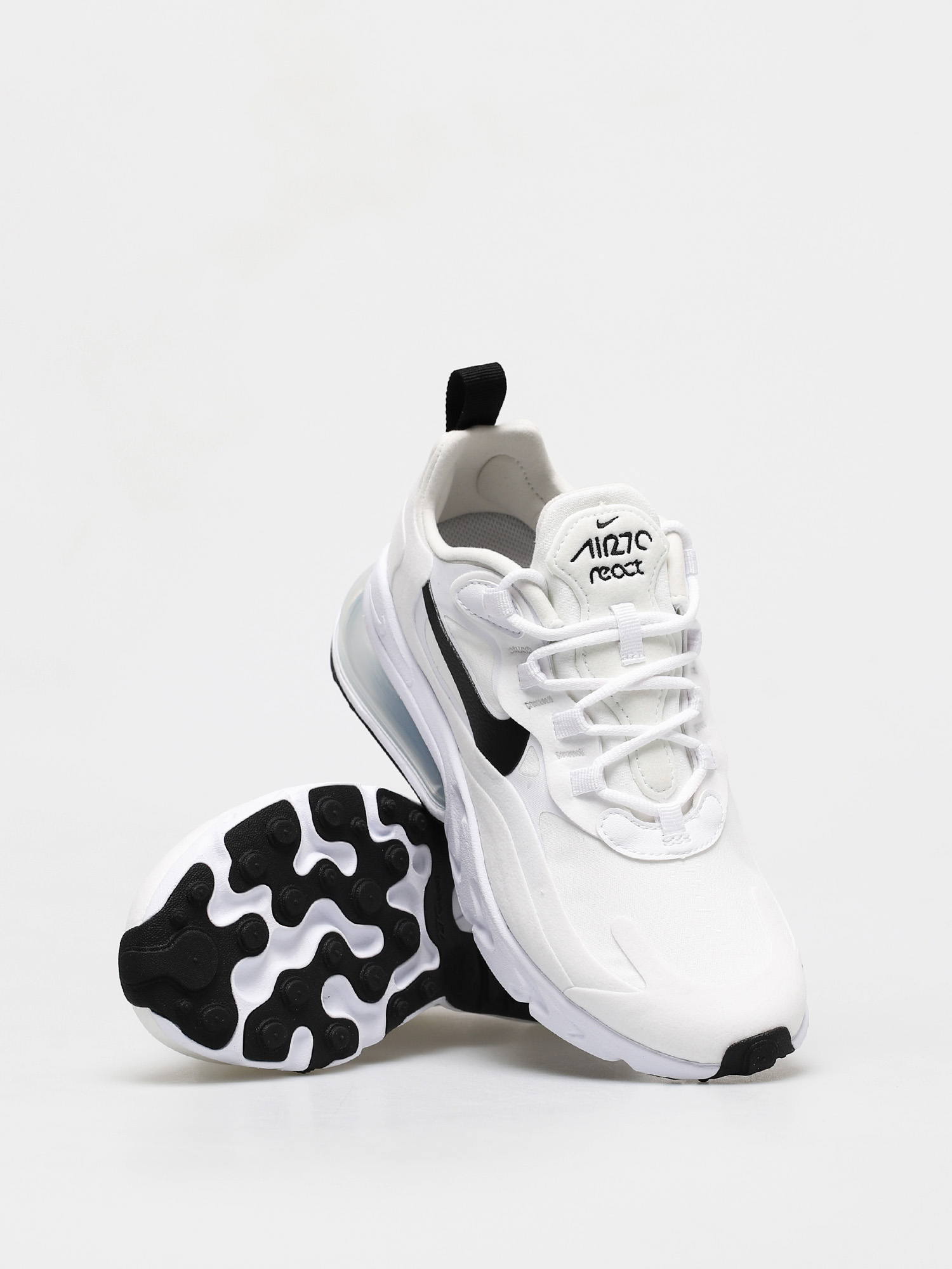 Nike Air Max 270 React Shoes Wmn (white/black metallic silver)