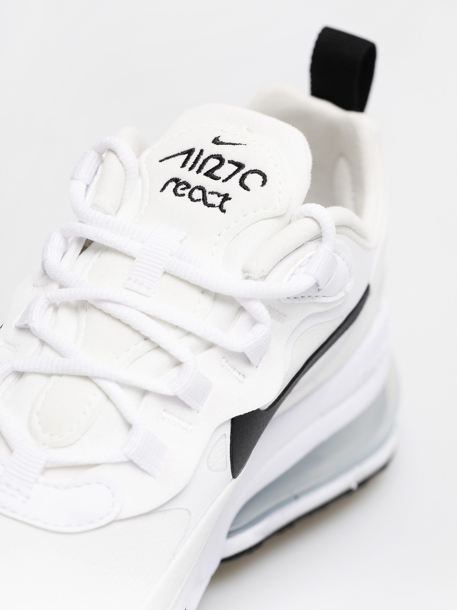 Nike Air Max 270 React Shoes Wmn (white/black metallic silver)