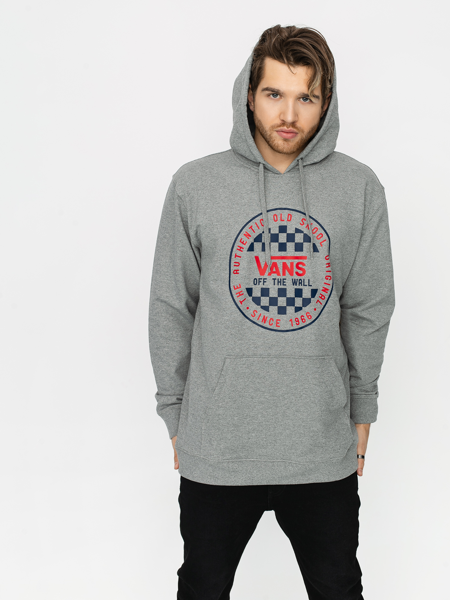 Vans Og Checker HD Hoodie (cement heather)