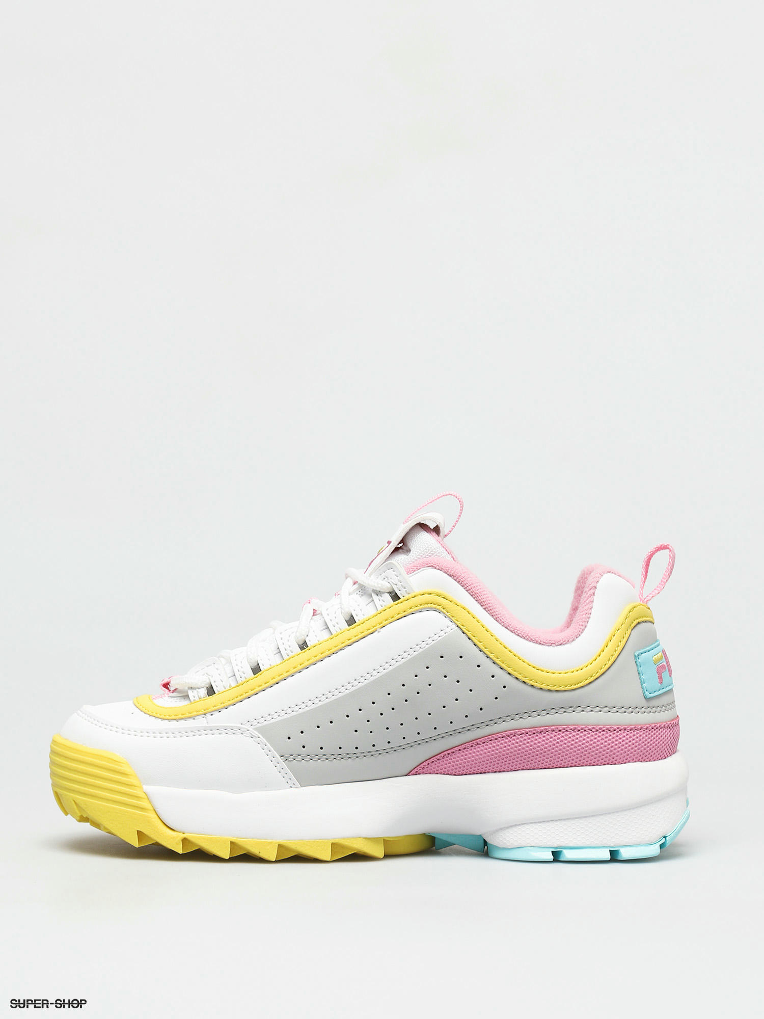 fila disruptor cb low white limelight