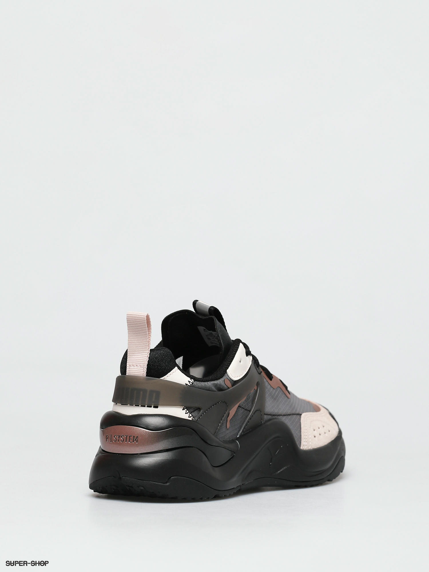 puma rise trainers in black