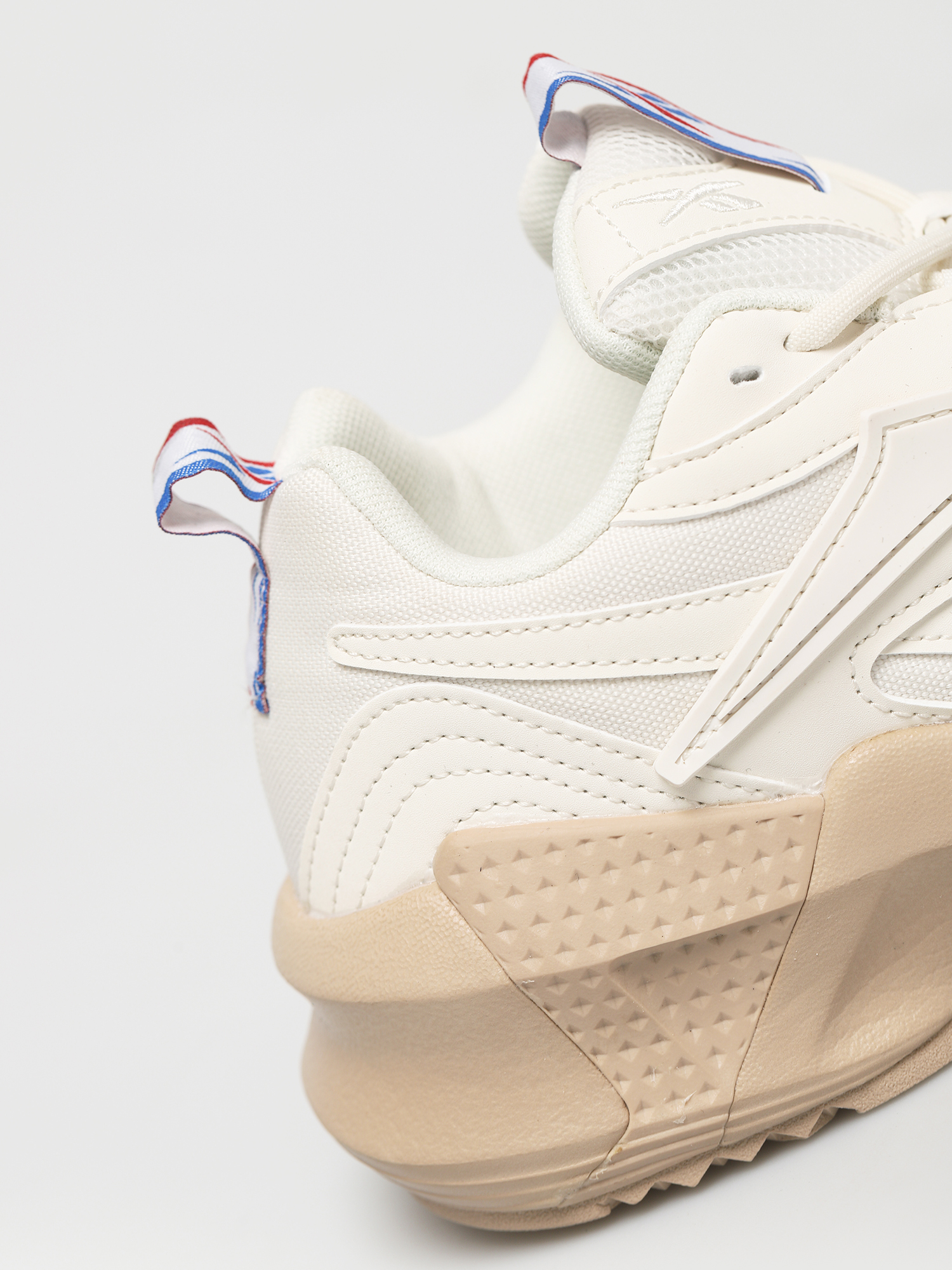 reebok aztrek double trainers in white and chalk