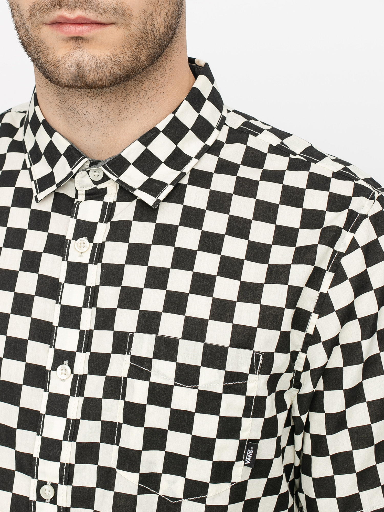 Vans Cypress Checker Shirt (black/whitecaps)