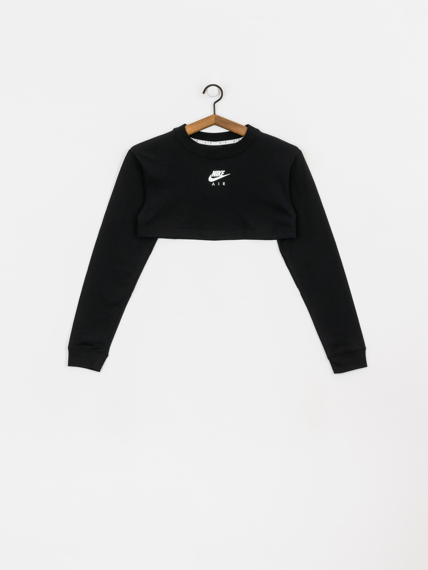 nike air long sleeve black super crop top