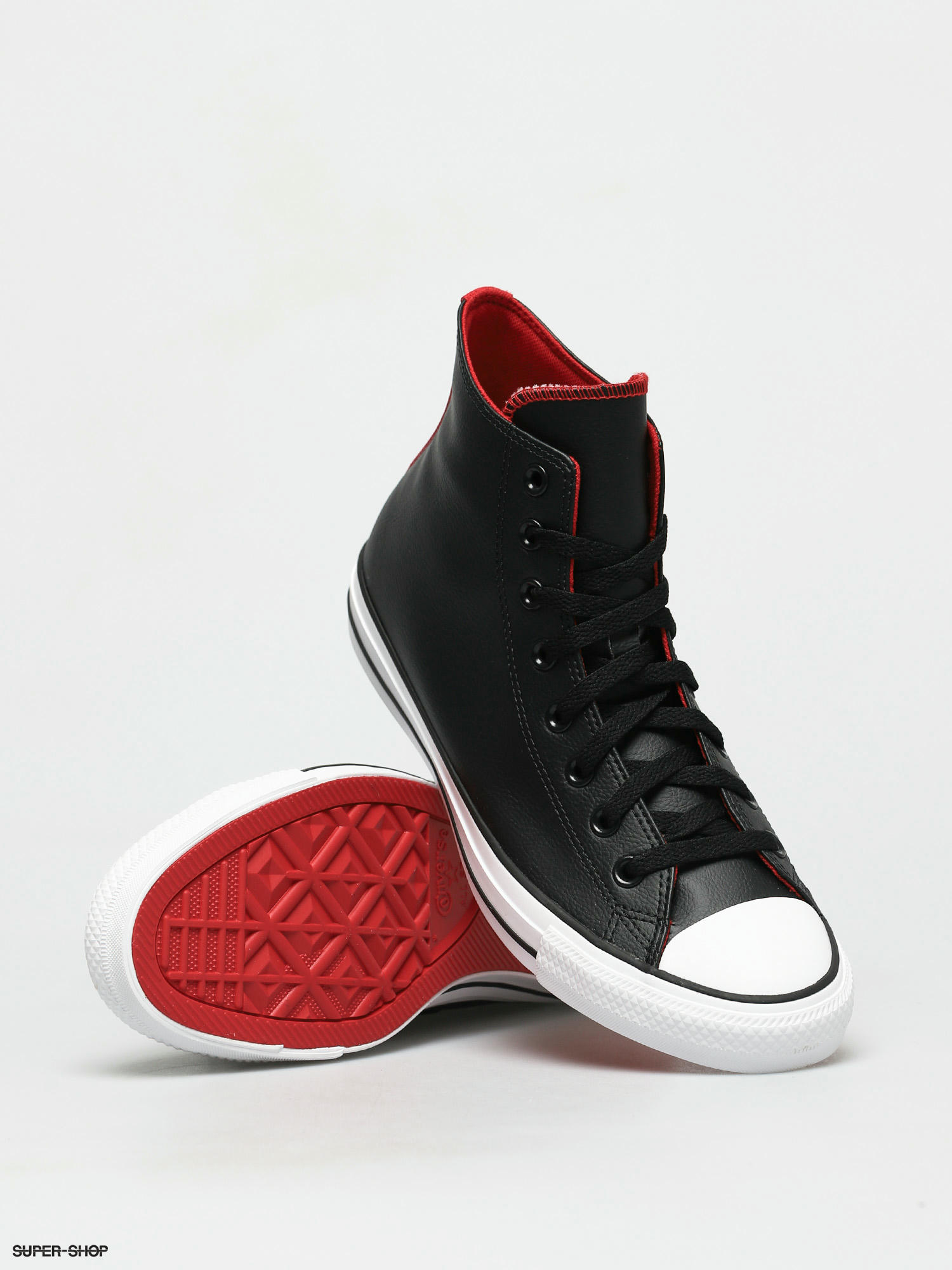 converse all star black red