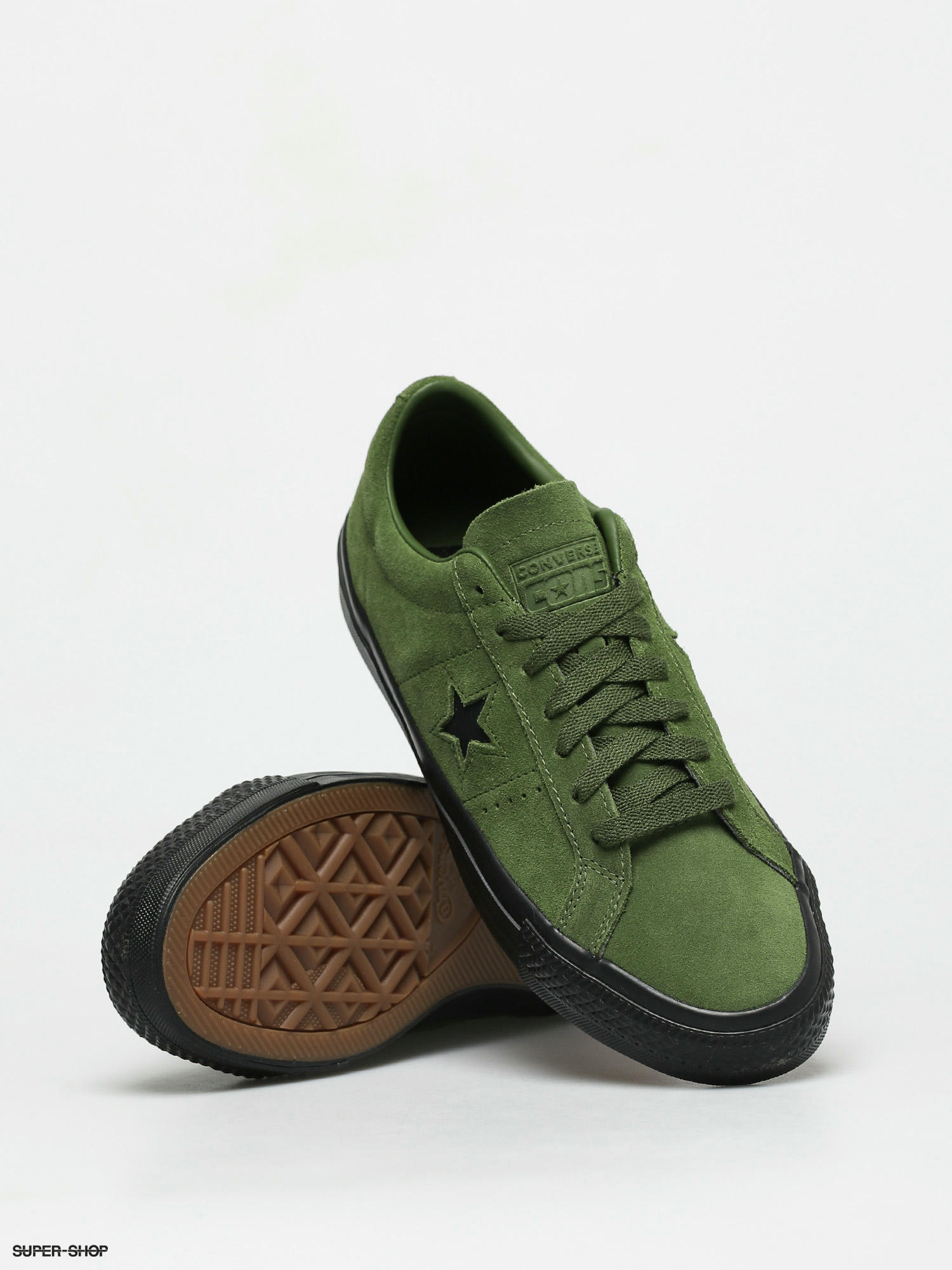 hunter green converse shoes