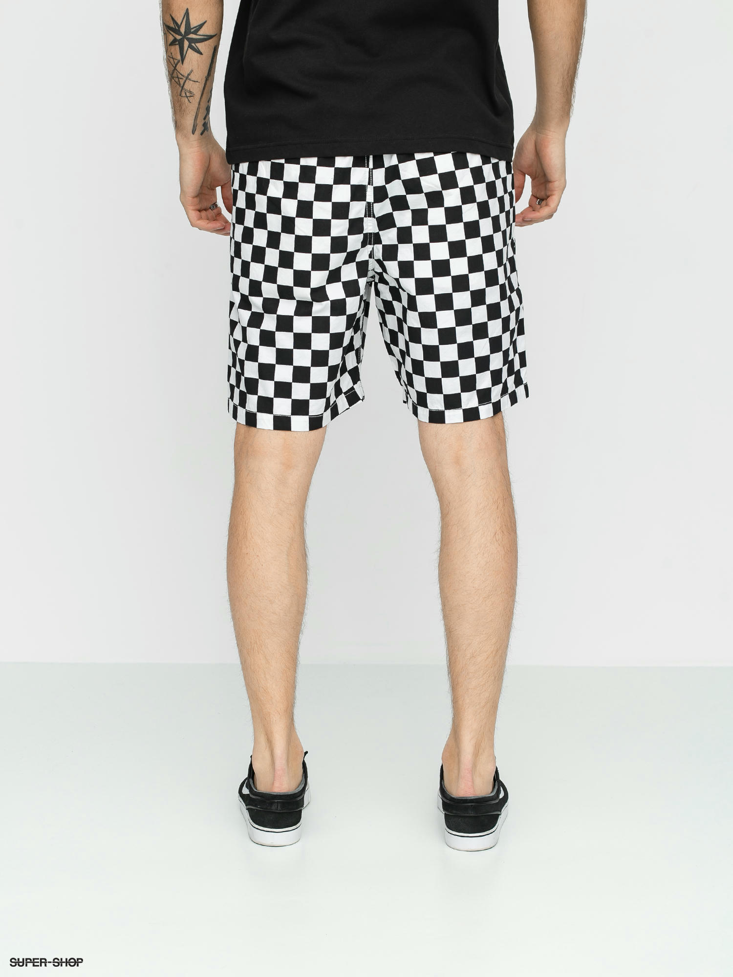 checkerboard vans with shorts