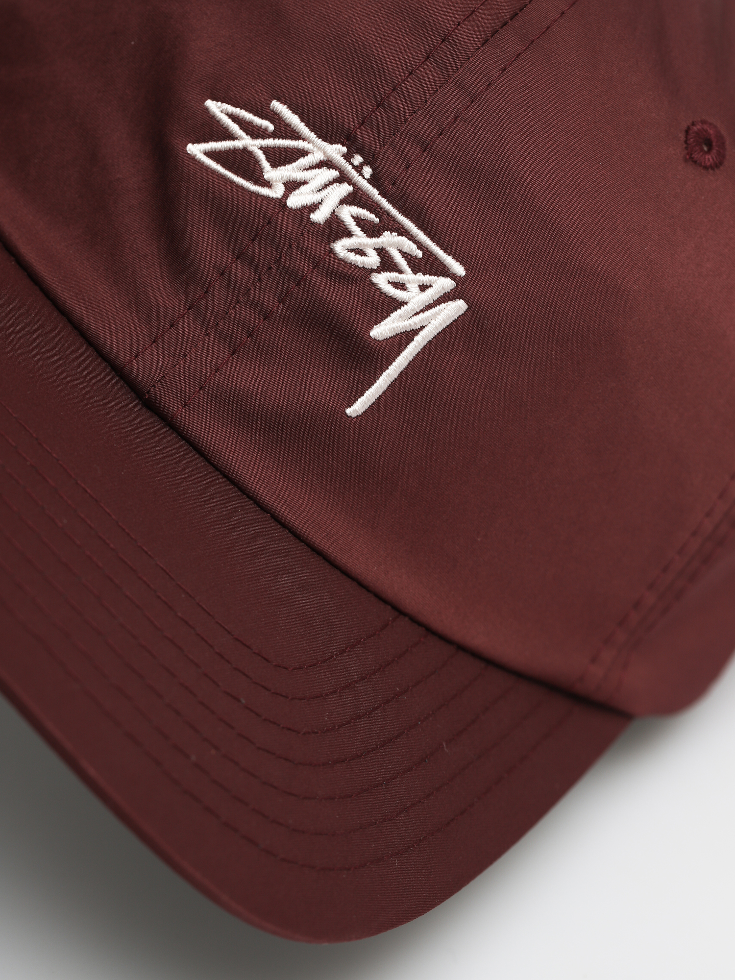 Stussy Lined Nylon Low Pro ZD Cap - burgundy (berry)