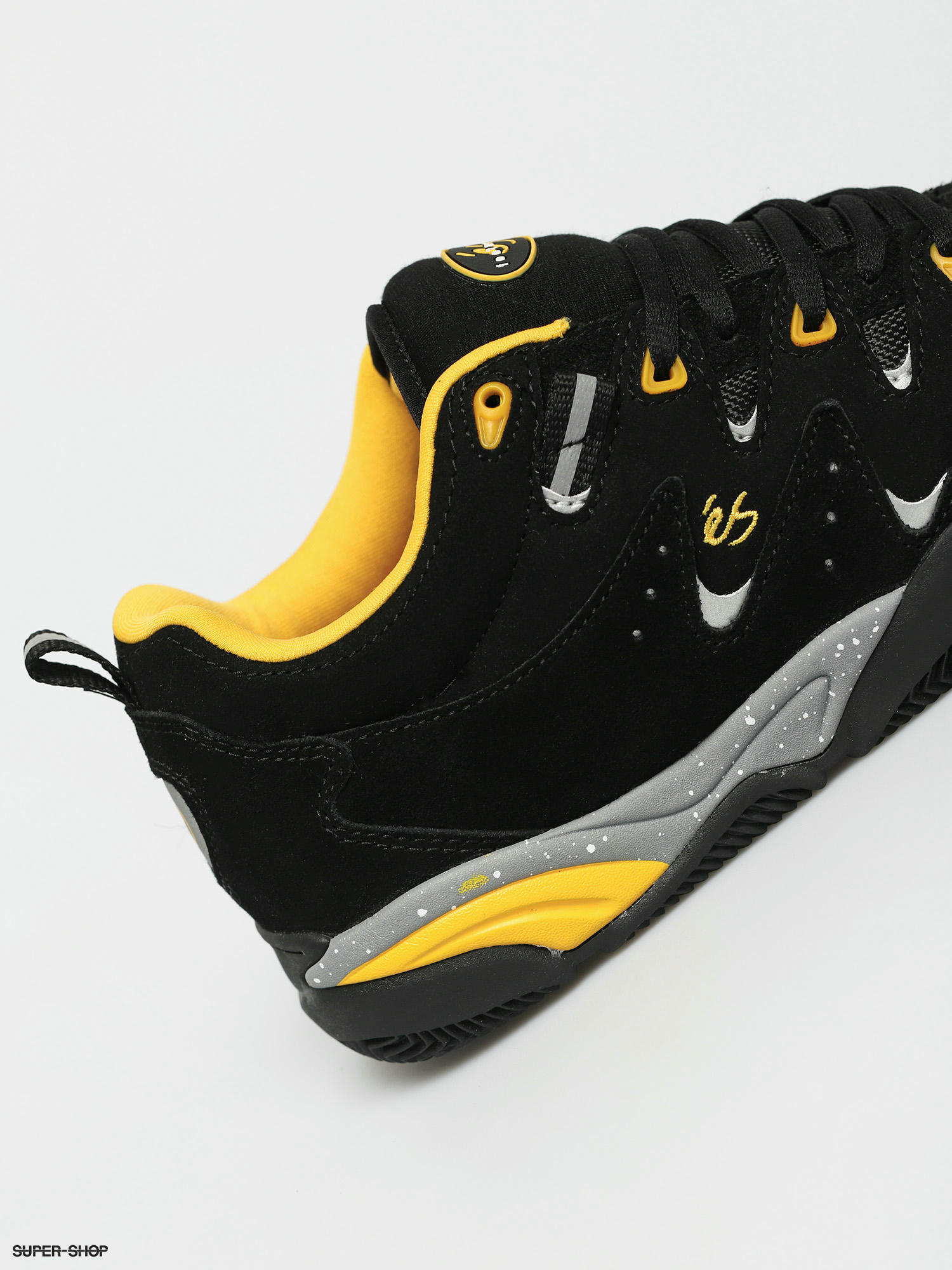 black and yellow shoes