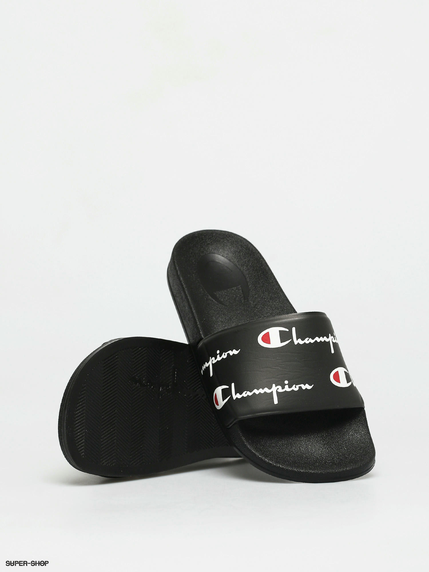 black champion flip flops