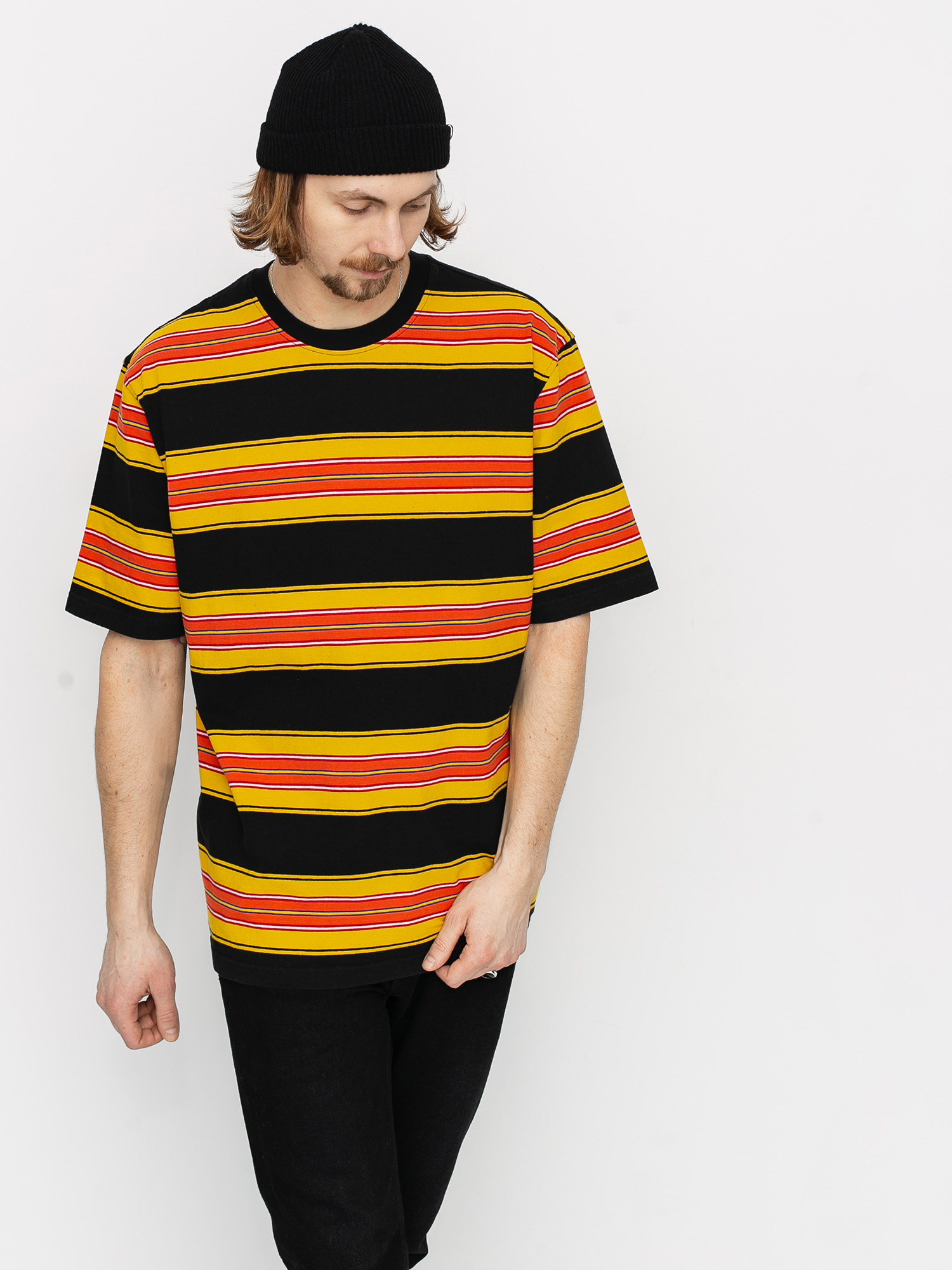 Stussy Multi Stripe T-shirt - multicolor (black)